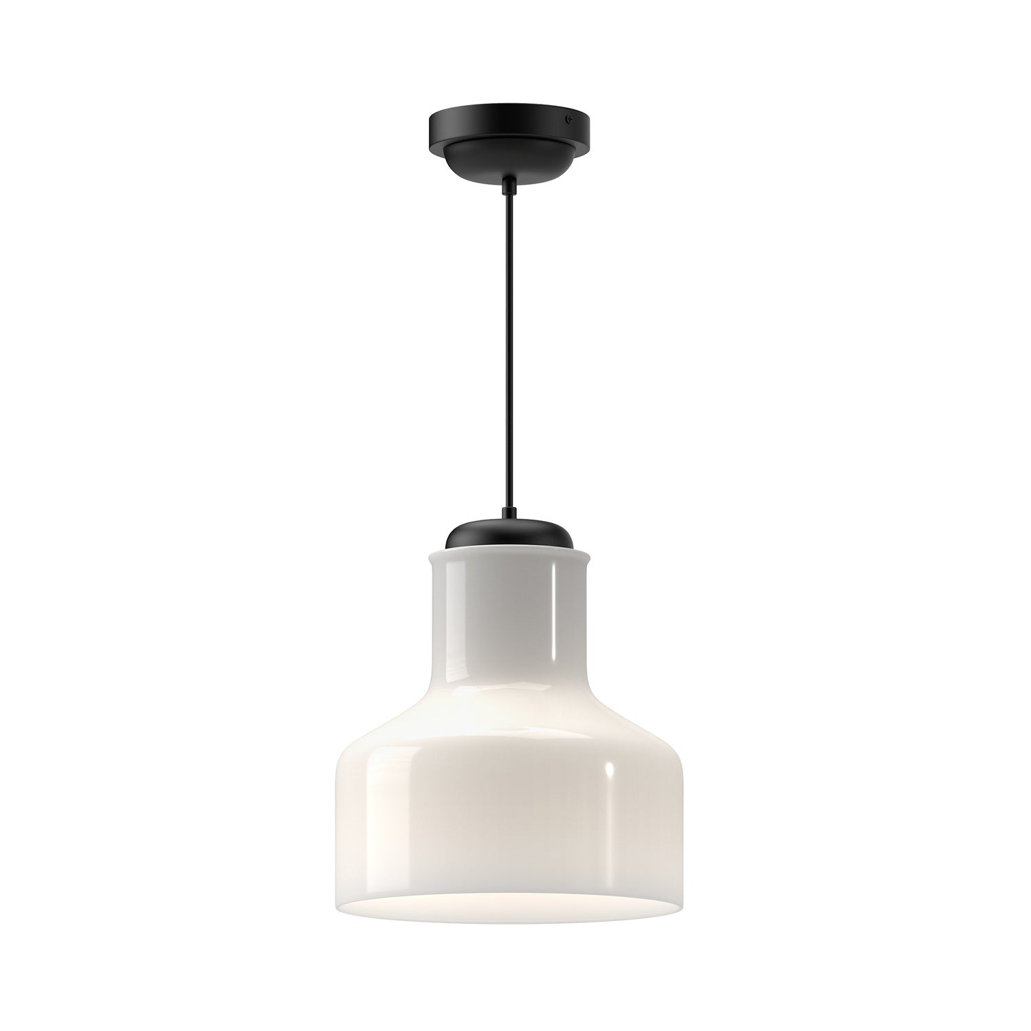 Alora - PD540411MBGO - One Light Pendant - Westlake - Glossy Opal Glass/Matte Black