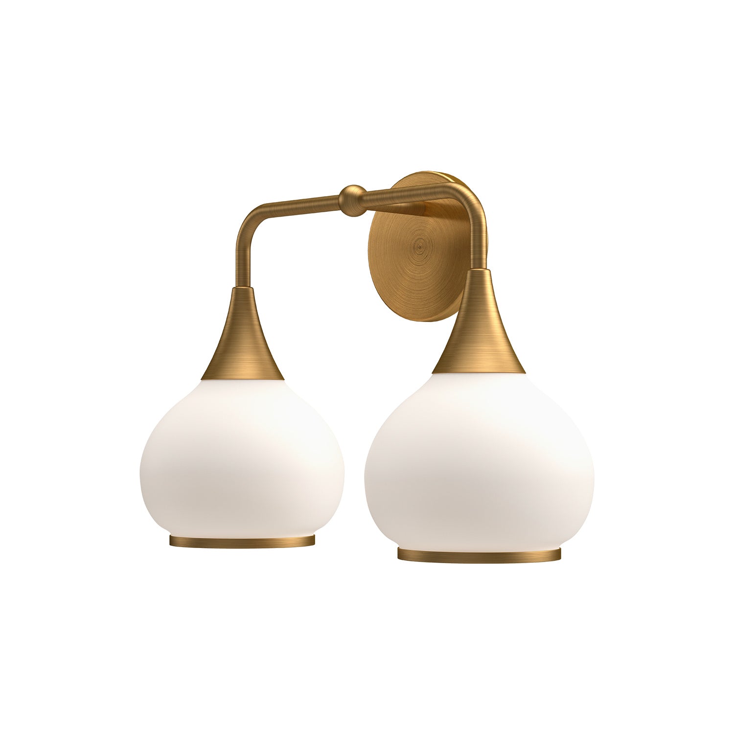 Alora - VL524217AGOP - Two Light Bathroom Fixtures - Hazel - Aged Gold/Opal Matte Glass