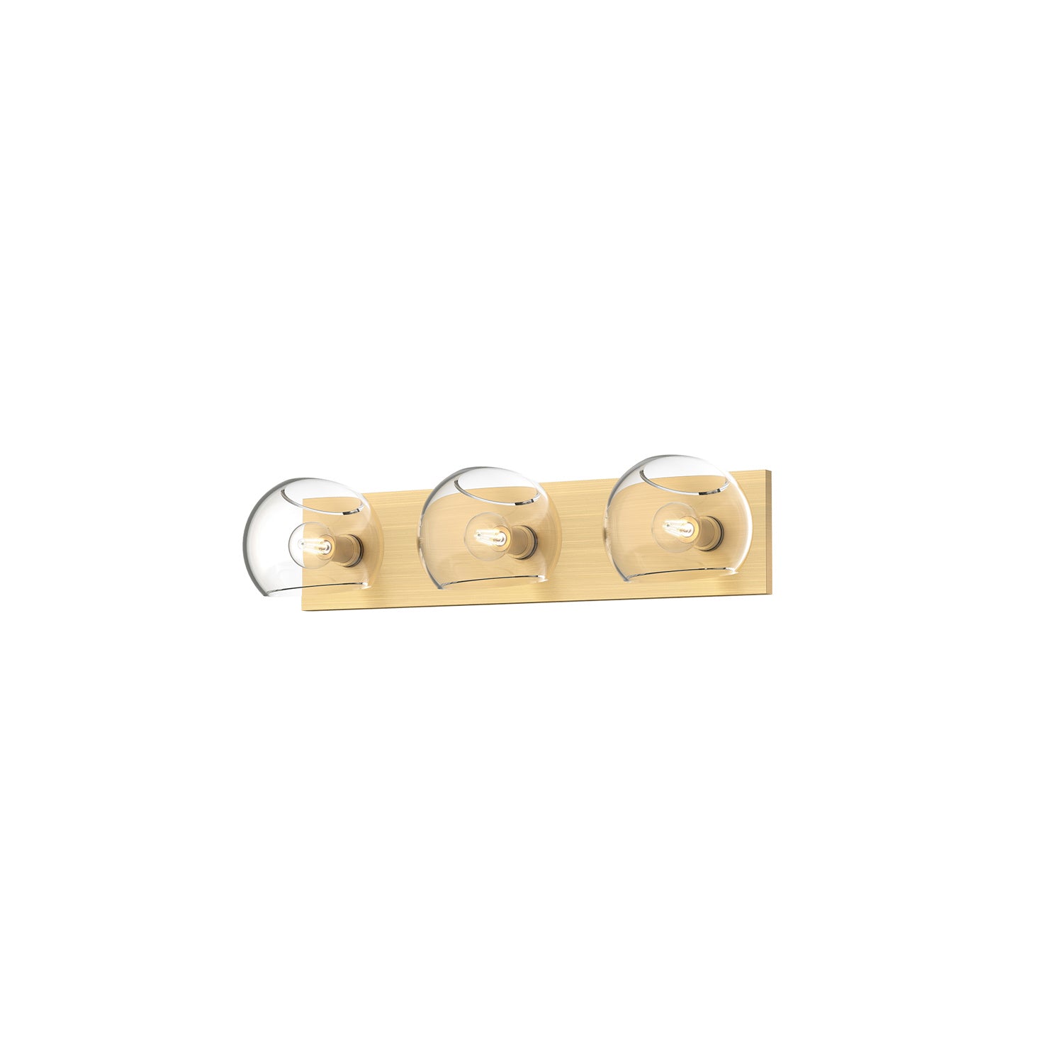 Alora - VL548322BGCL - Three Light Bathroom Fixtures - Willow - Brushed Gold/Clear Glass