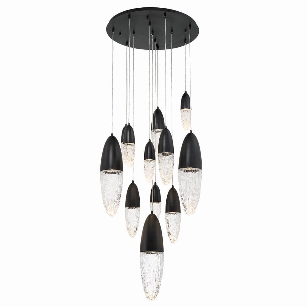 Eurofase - 43859-022 - 12 Light Chandelier - Ecrou - Black