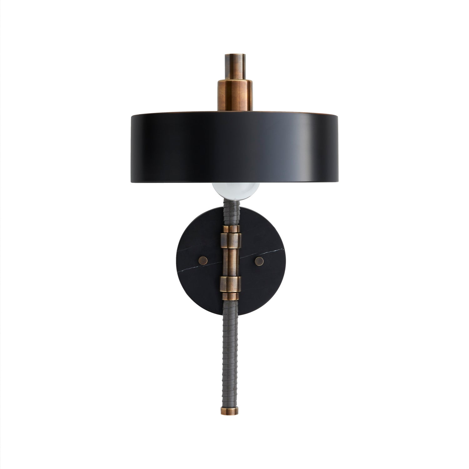 One Light Wall Sconce from the Aaron collection in Bronze finish