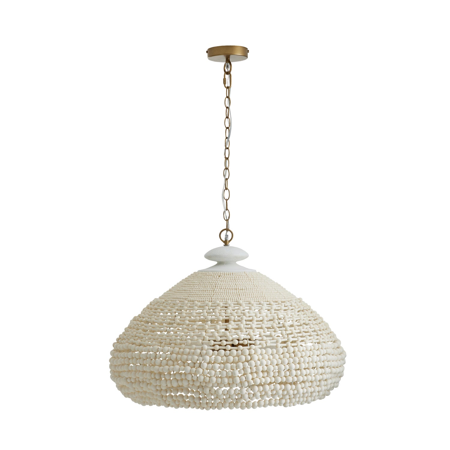 Three Light Chandelier from the Lilo collection in White finish