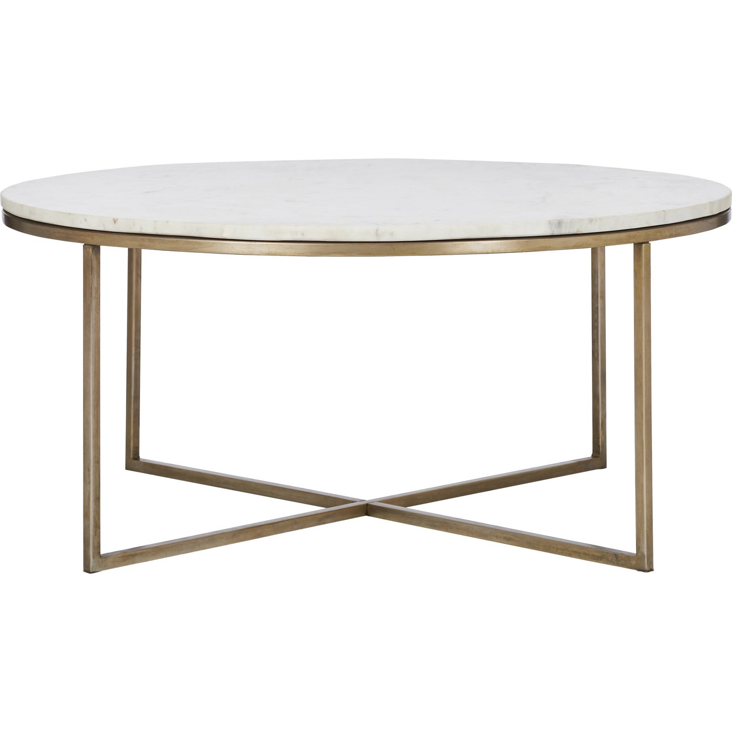 Renwil - TA447 - Coffee Table - Lova - Antique Brass