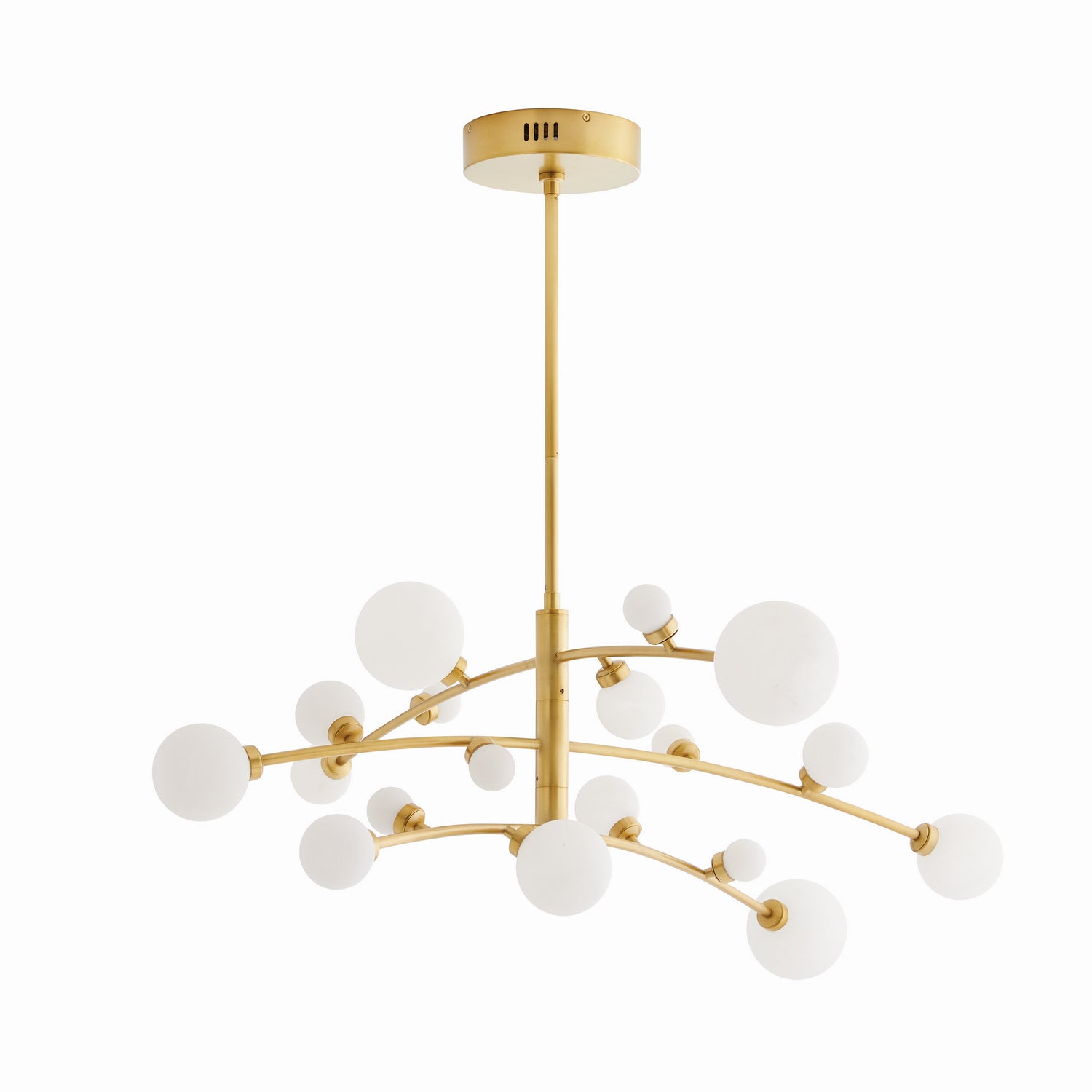 LED Chandelier from the Maser collection in Antique Brass finish