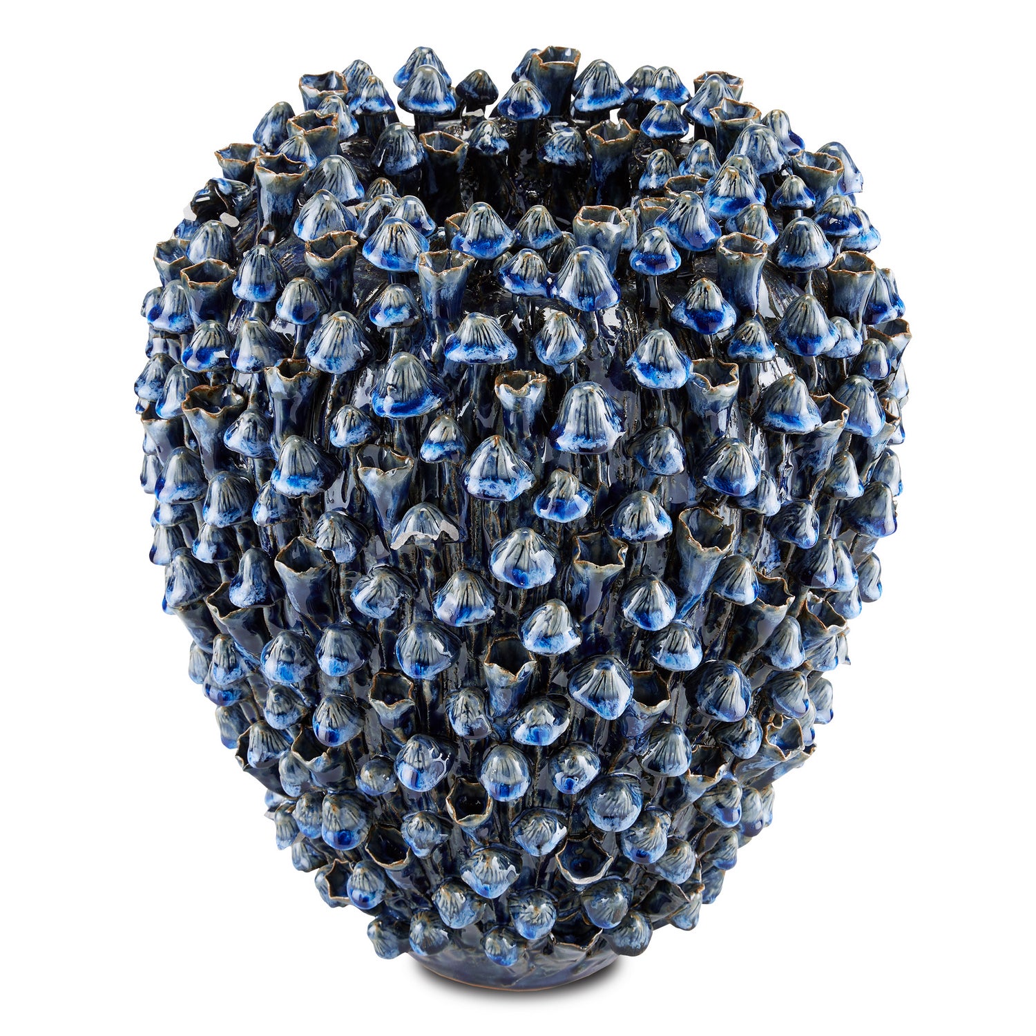 Vase from the Manitapi collection in Blue finish