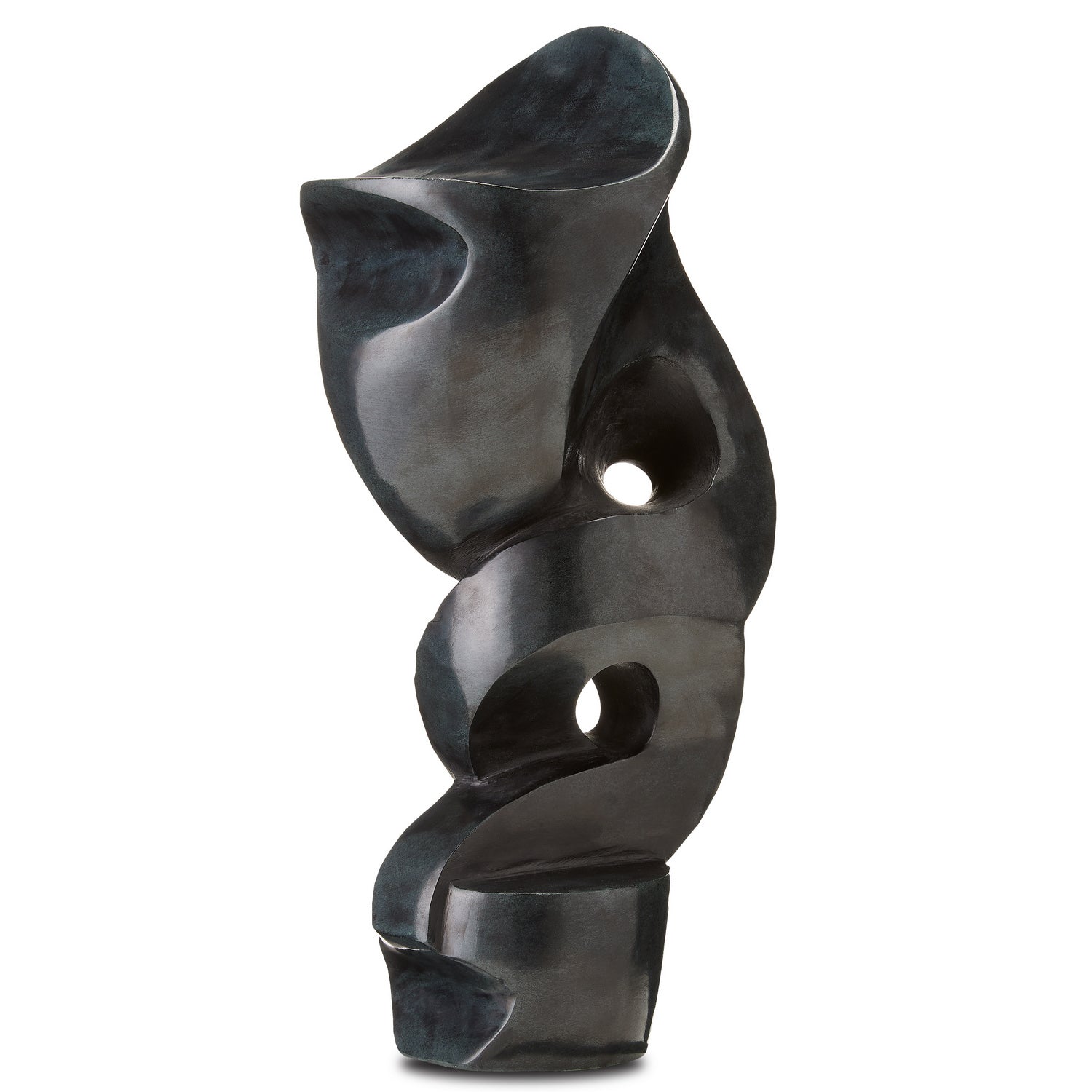 Sculpture from the Roland collection in Polished Gray finish