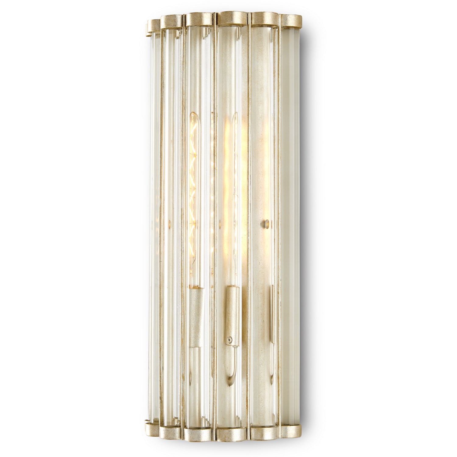 One Light Wall Sconce from the Bunny Williams collection in Contemporary Silver Leaf/Clear finish