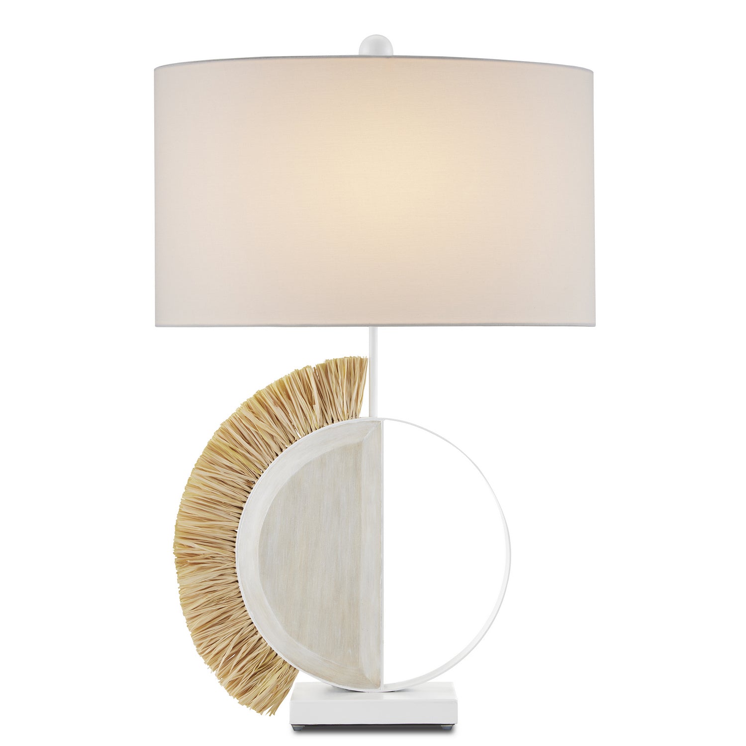 One Light Table Lamp from the Jamie Beckwith collection in White/Sandstone/Natural finish