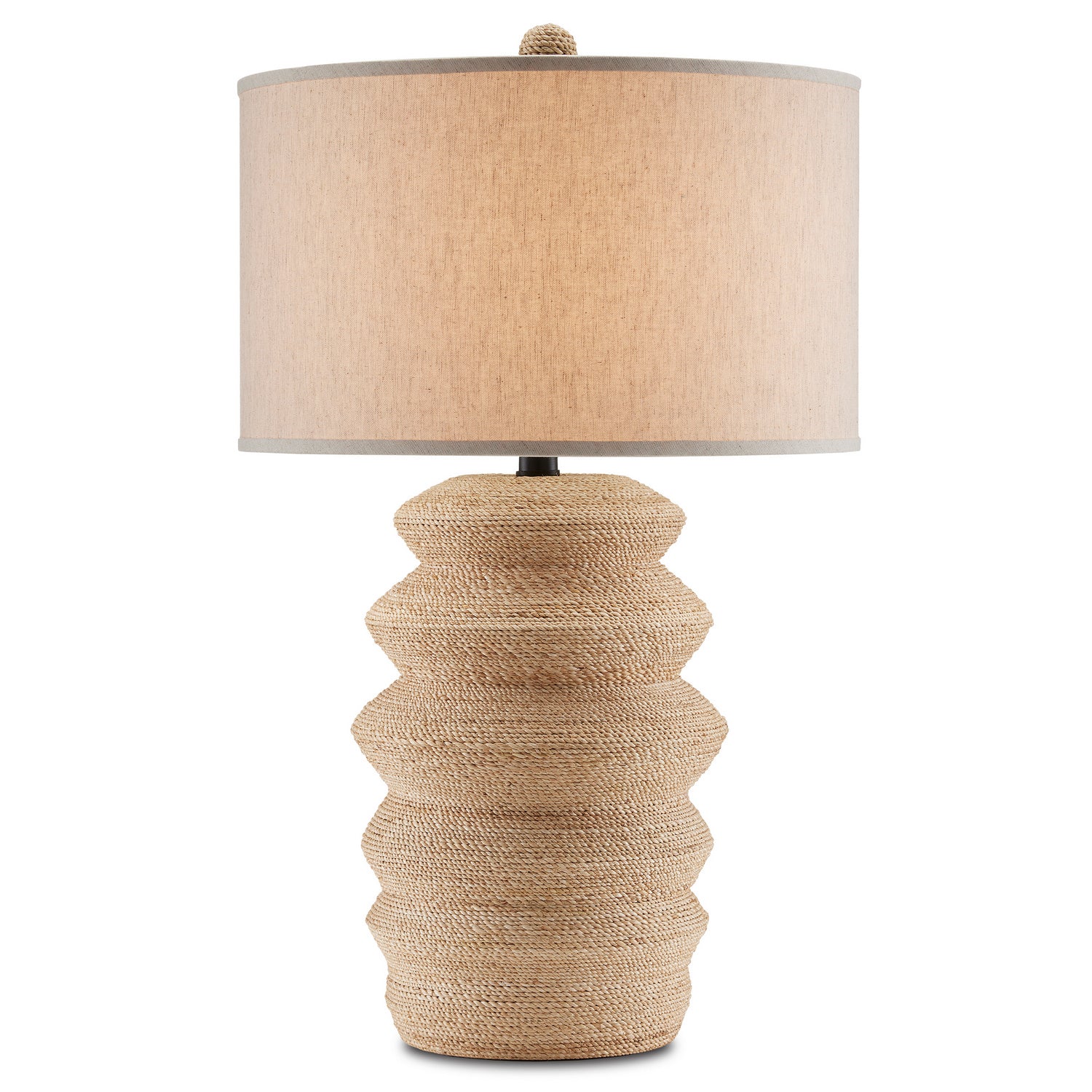 One Light Table Lamp from the Kavala collection in Natural/Satin Black finish