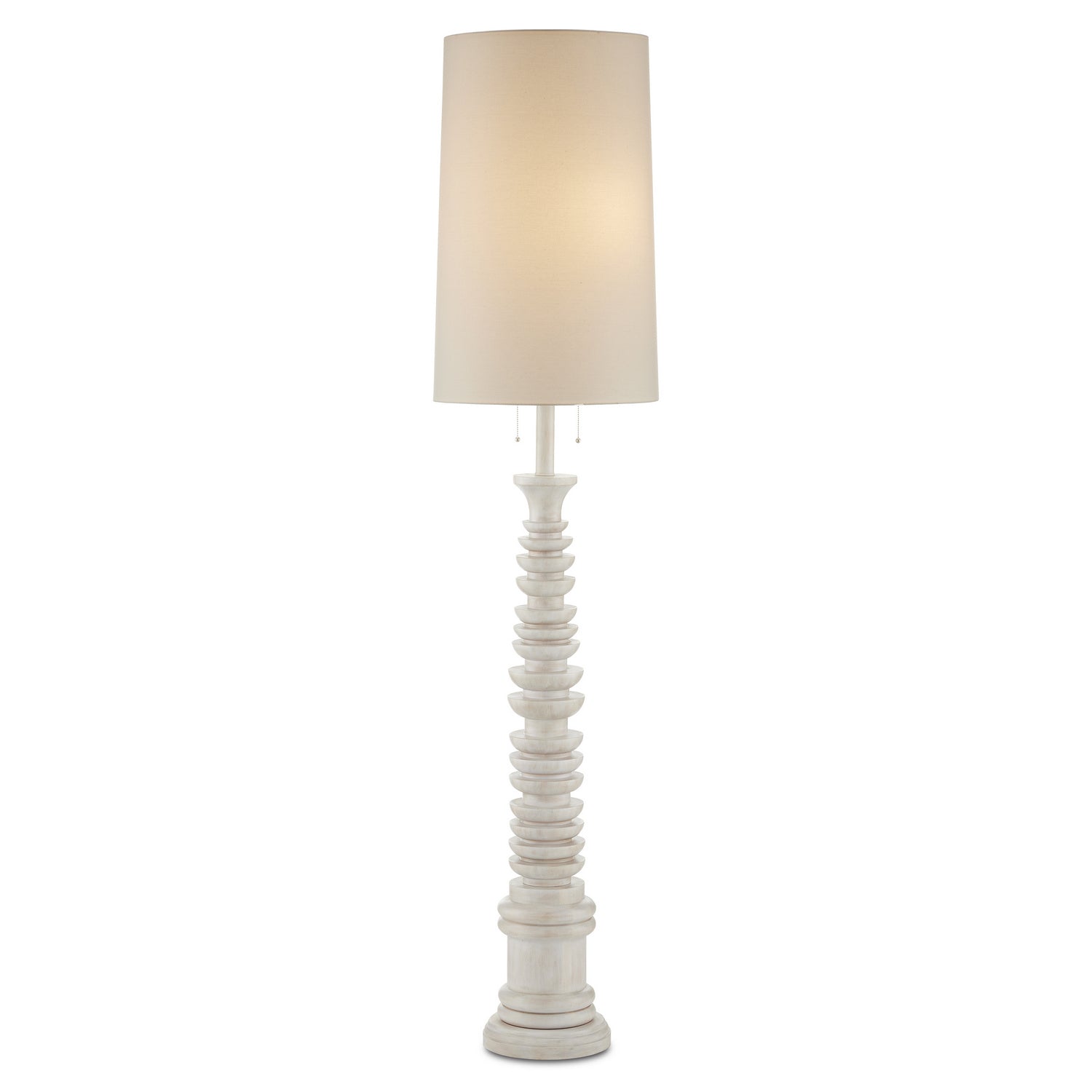 Two Light Floor Lamp from the Phyllis Morris collection in Whitewash finish