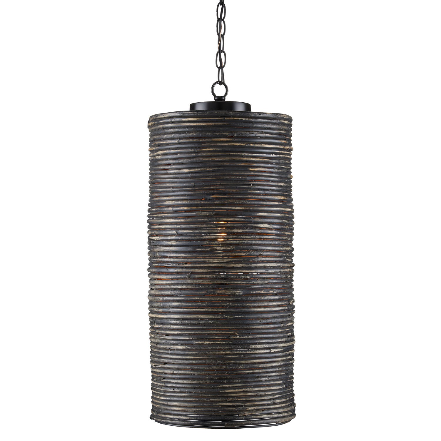 One Light Pendant from the Nagano collection in Satin Black/Graywash finish