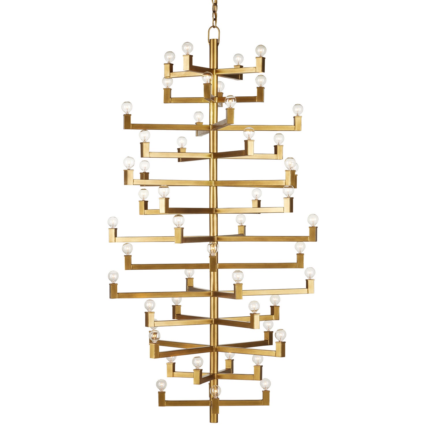 52 Light Chandelier from the Andre collection in Brass finish