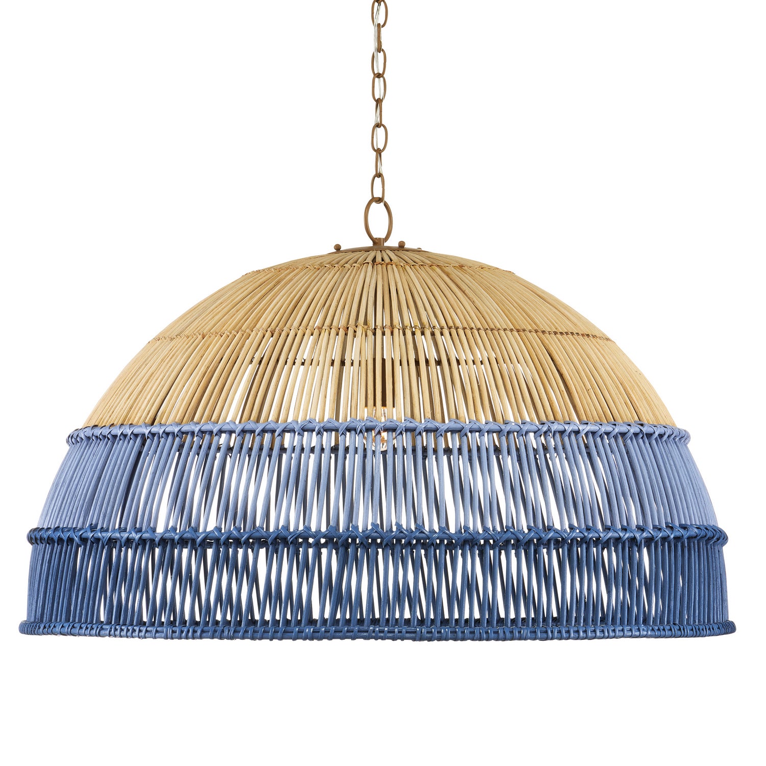 One Light Pendant from the Hiroshi Koshitaka collection in Khaki/Cornflower Blue/Bluebonnet finish