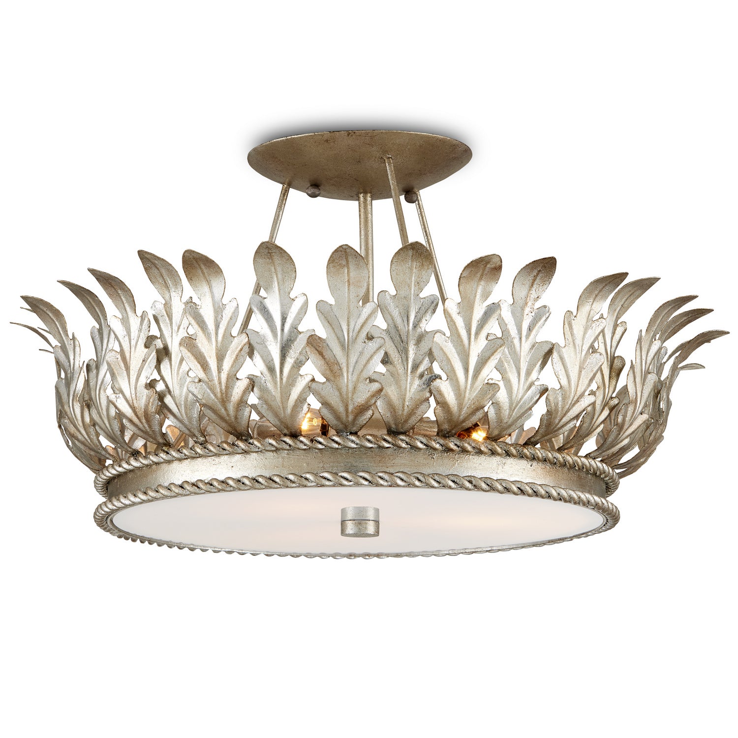 Three Light Semi-Flush Mount from the Bunny Williams collection in Champagne finish