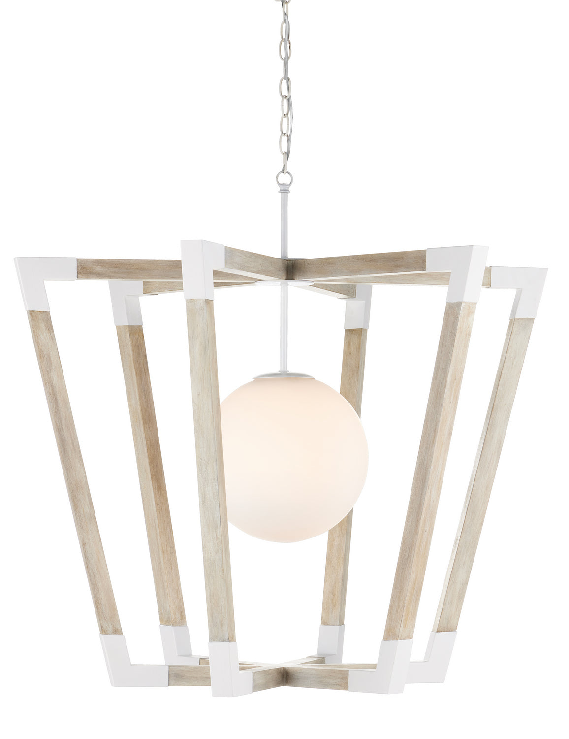 One Light Pendant from the Bastian collection in Sugar White/Sandstone finish