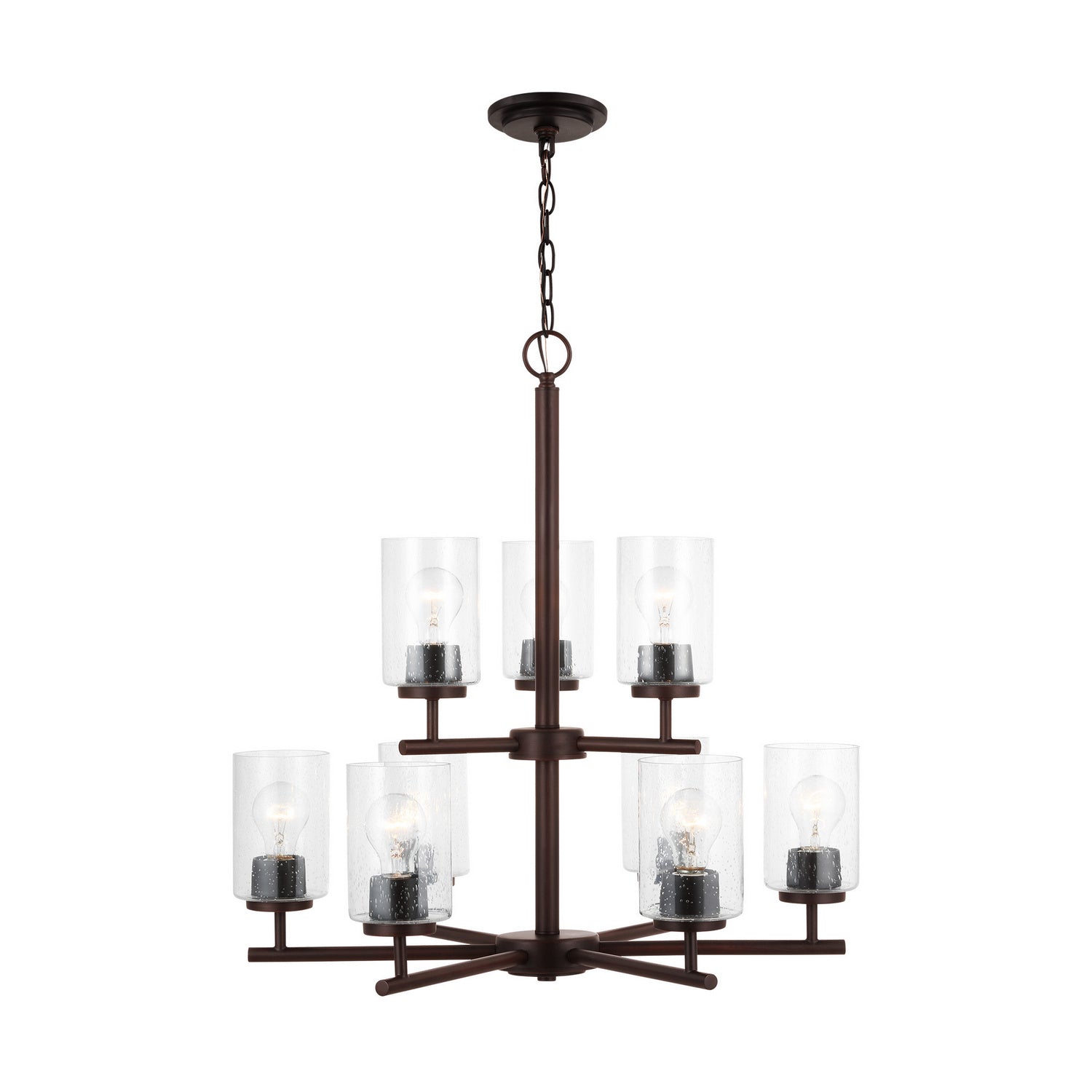 Generation Lighting. - 31172-710 - Nine Light Chandelier - Oslo - Bronze