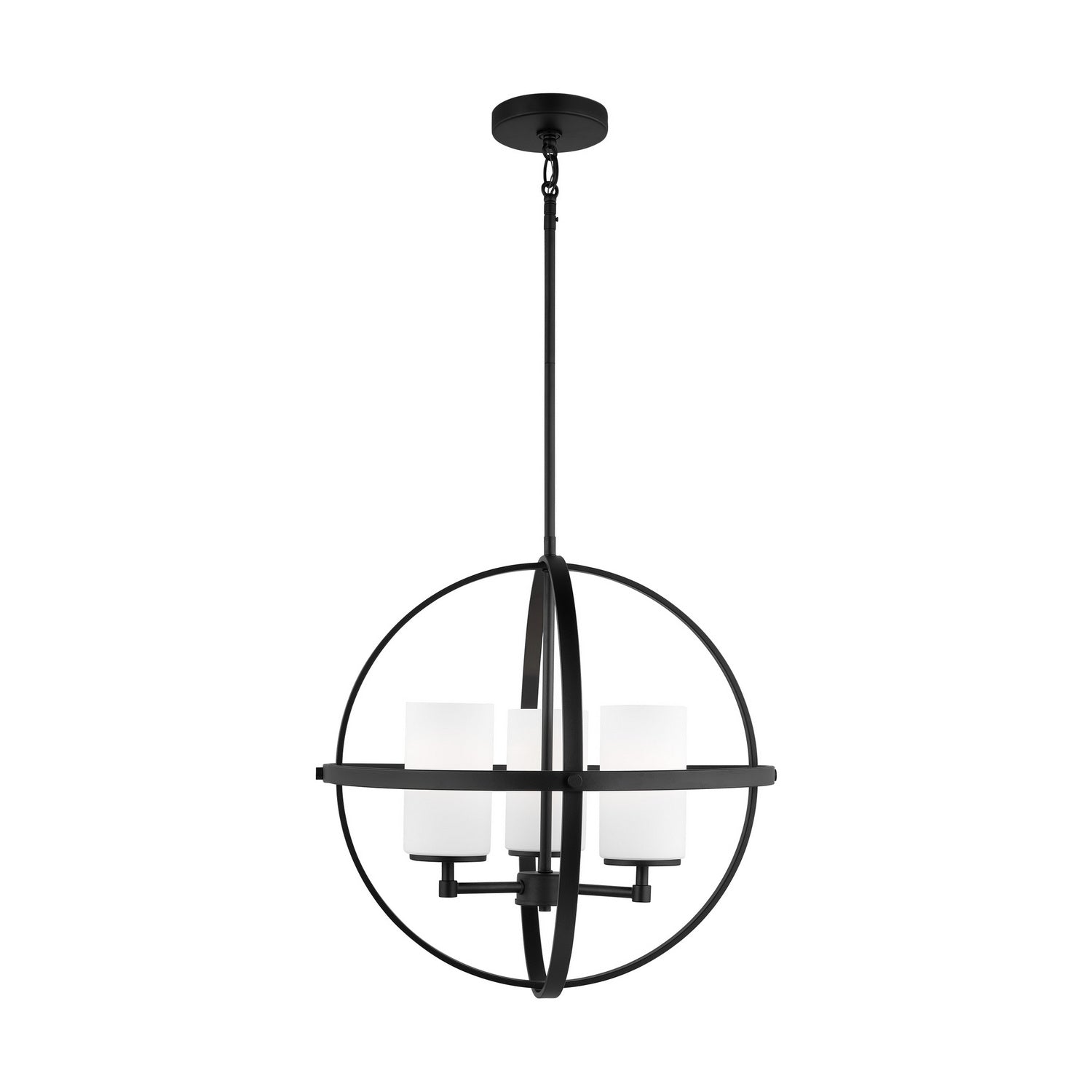 Generation Lighting. - 3124603-112 - Three Light Chandelier - Alturas - Midnight Black