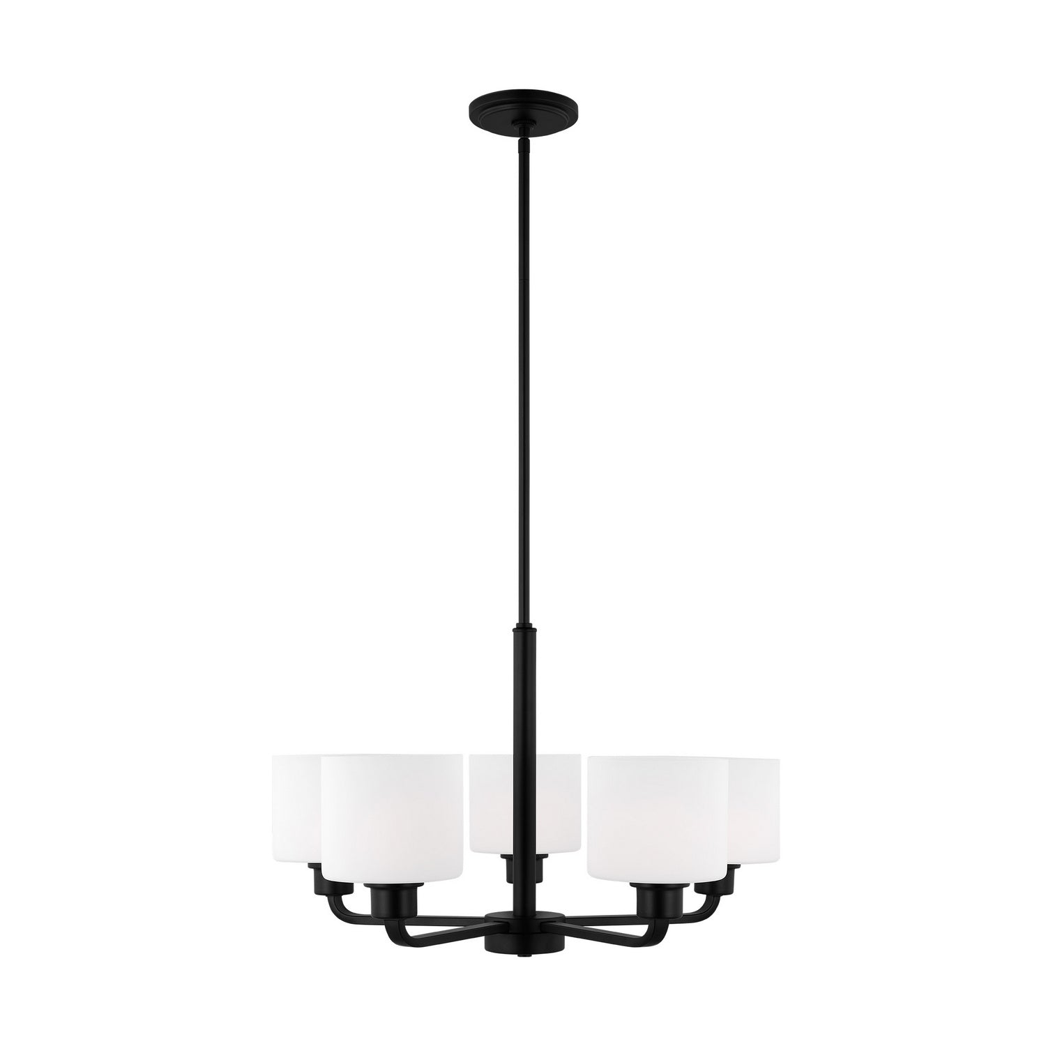 Generation Lighting. - 3128805EN3-112 - Five Light Chandelier - Canfield - Midnight Black