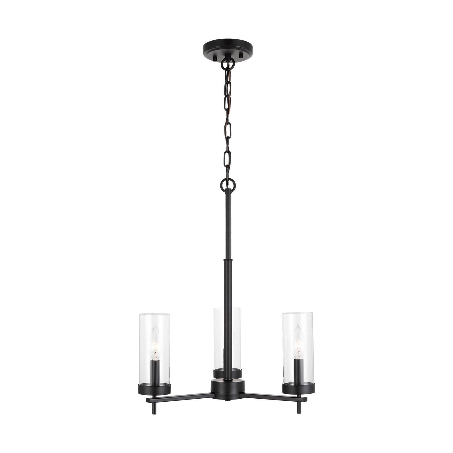 Visual Comfort Studio - 3190303-112 - Three Light Chandelier - Zire - Midnight Black