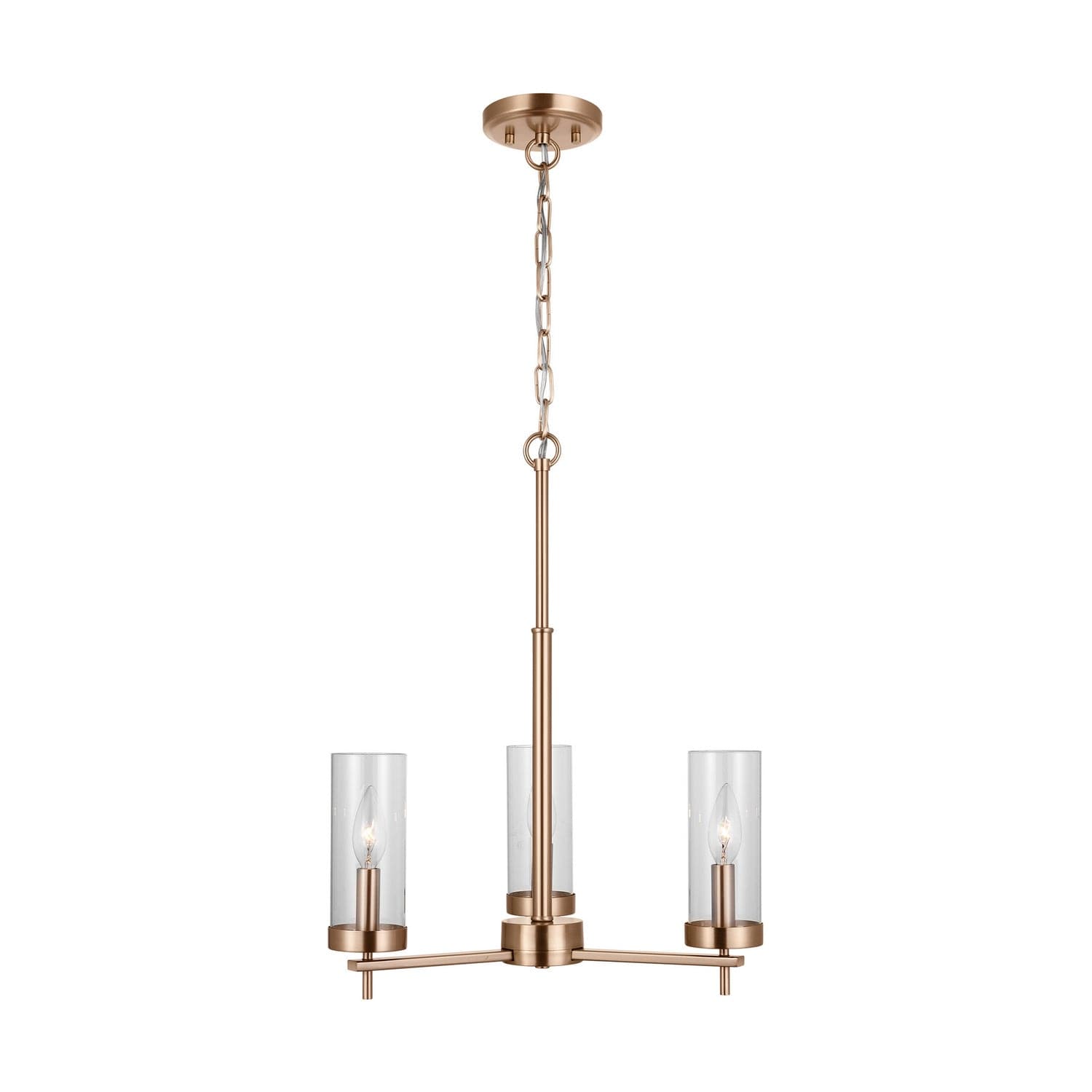 Visual Comfort Studio - 3190303EN-848 - Three Light Chandelier - Zire - Satin Brass