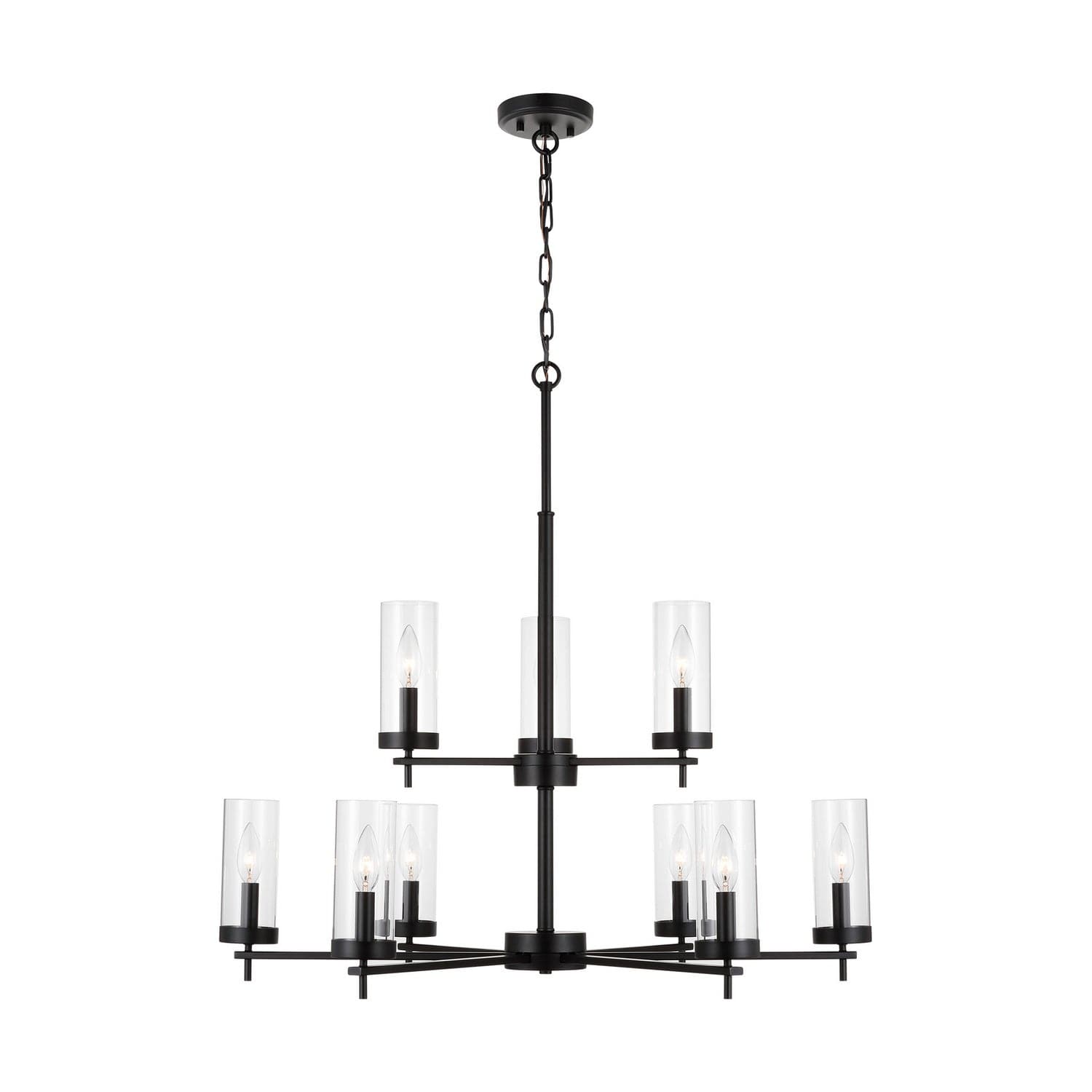 Visual Comfort Studio - 3190309-112 - Nine Light Chandelier - Zire - Midnight Black