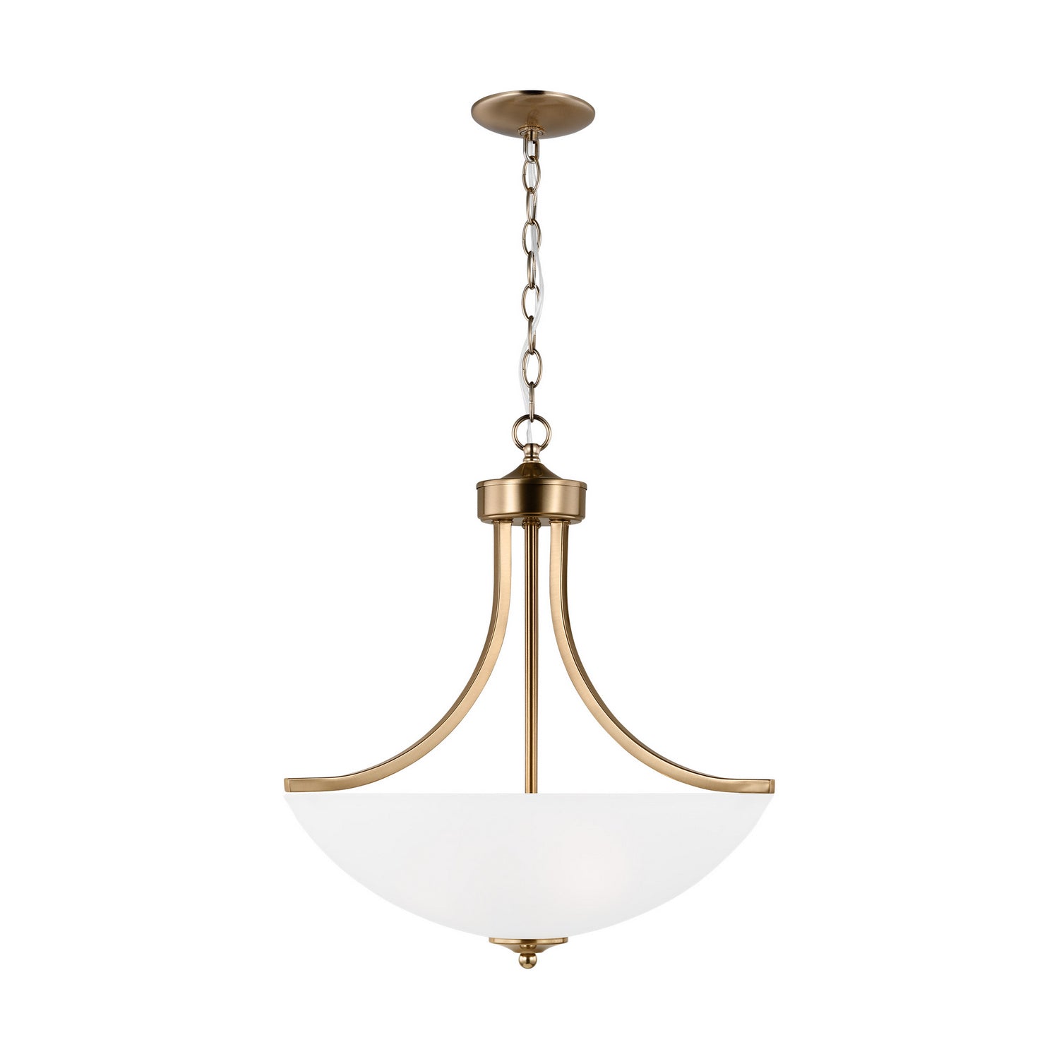 Generation Lighting. - 6616503EN3-848 - Three Light Pendant - Geary - Satin Brass