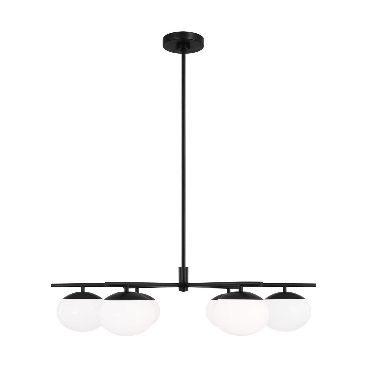 Visual Comfort Studio - EC1246AI - Six Light Chandelier - Lune - Aged Iron