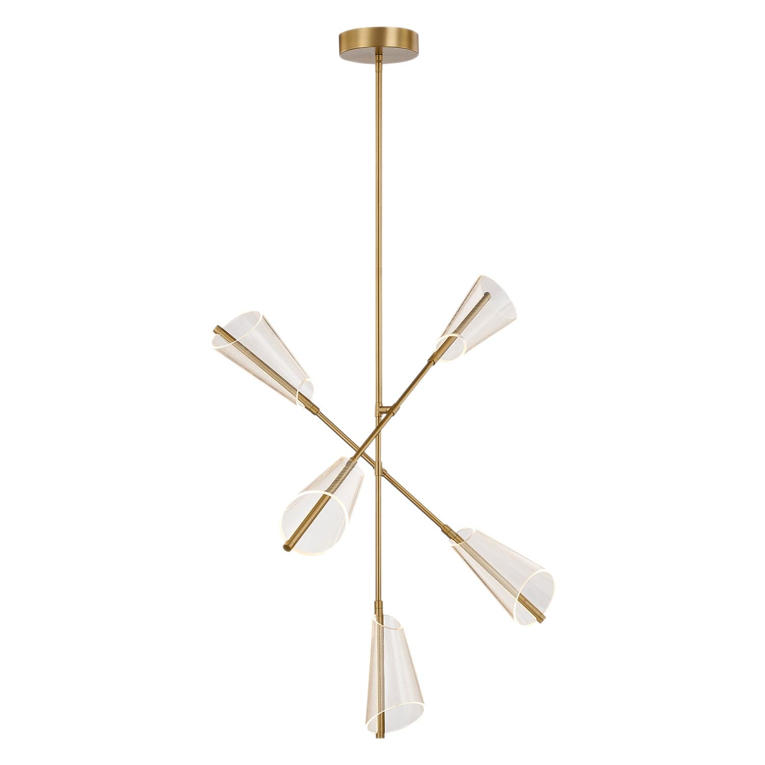 Kuzco Lighting - CH62737-BG/LG - LED Chandelier - Mulberry - Brushed Gold/Light Guide