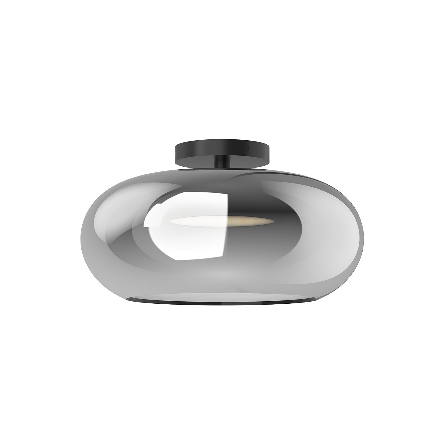 Kuzco Lighting - SF62014-BK/CH - LED Semi-Flush Mount - Trinity - Black/Chrome