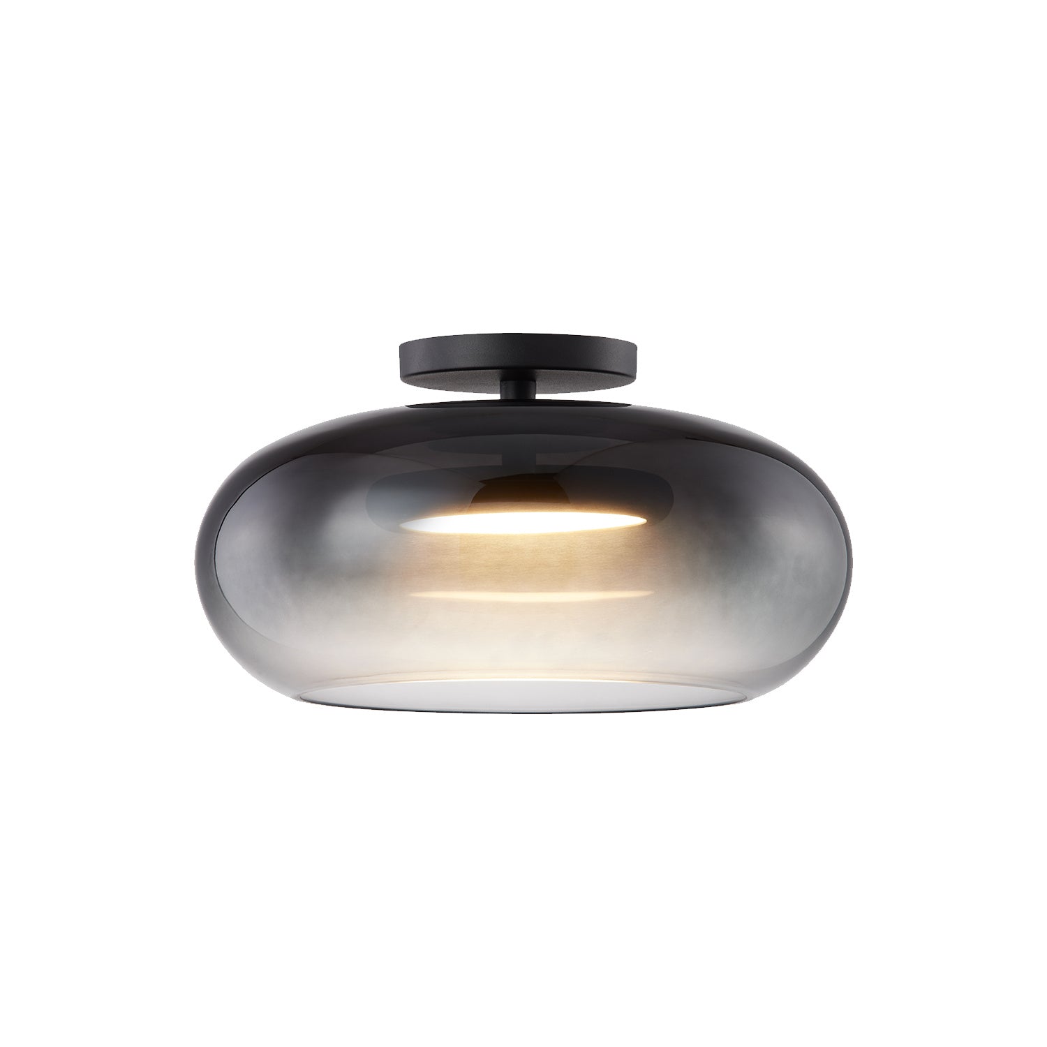 Kuzco Lighting - SF62014-BK/SM - LED Semi-Flush Mount - Trinity - Black/Smoked