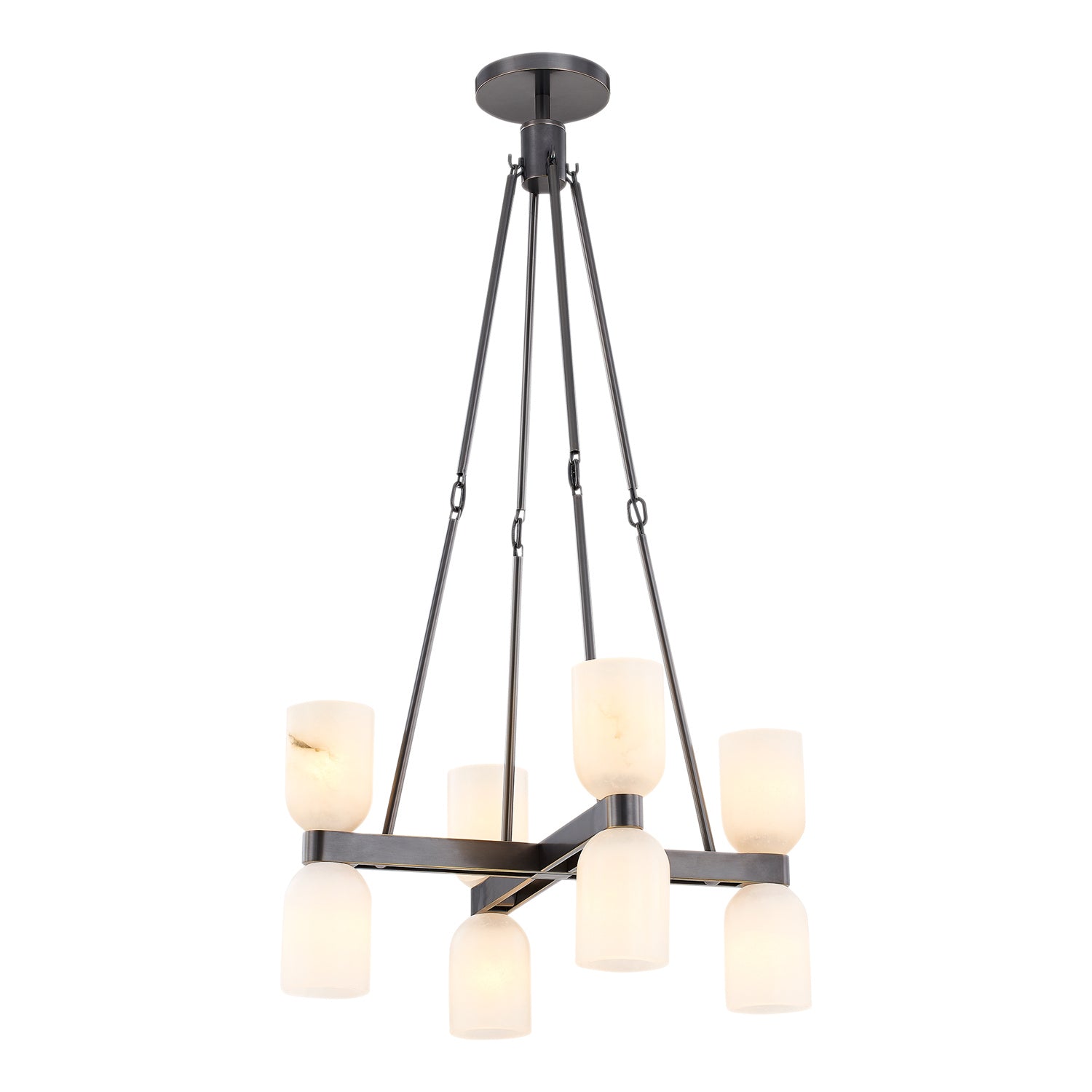 Alora - CH338822UBAR - Eight Light Chandelier - Lucian - Urban Bronze/Alabaster