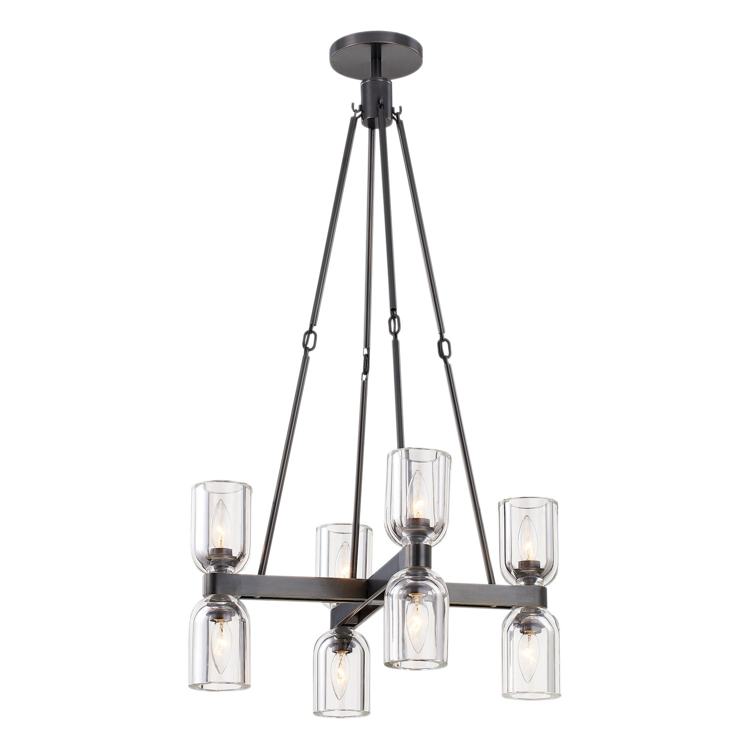 Alora - CH338822UBCC - Eight Light Chandelier - Lucian - Clear Crystal/Urban Bronze