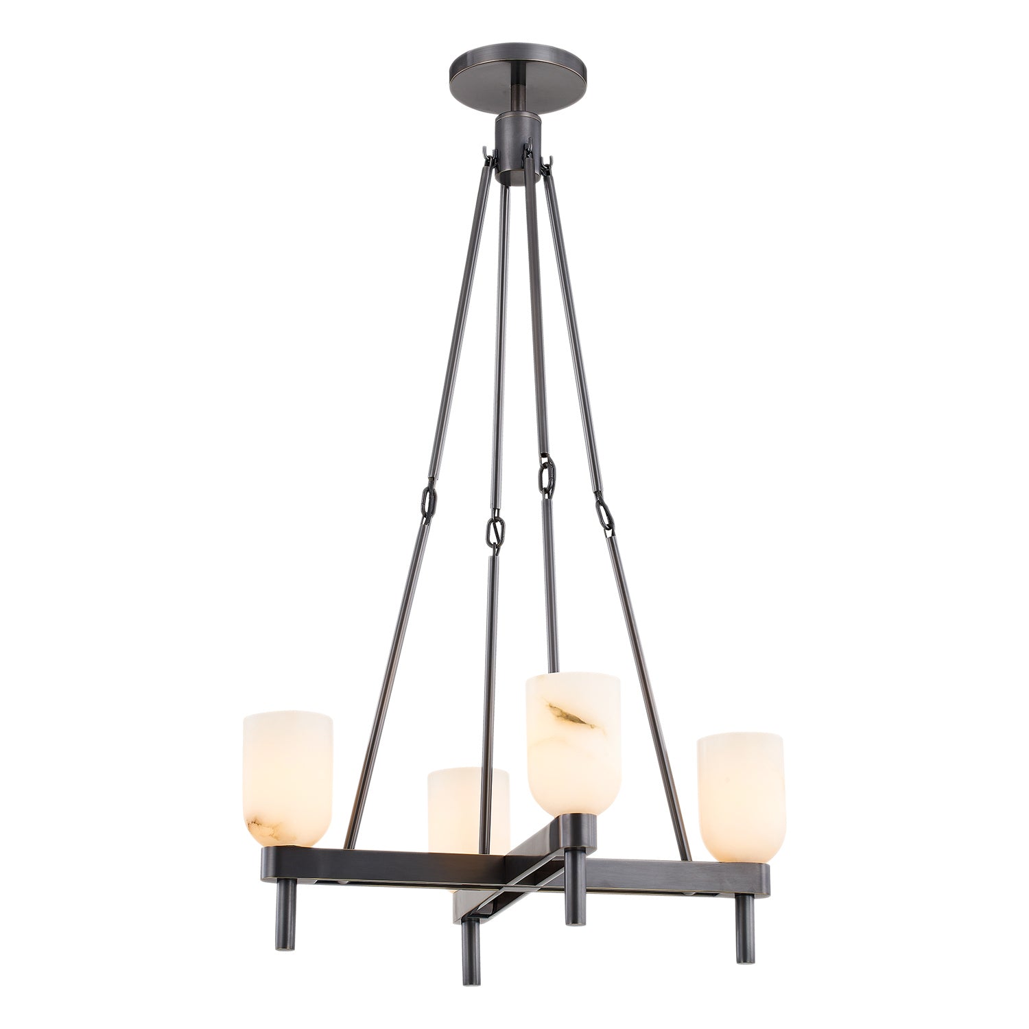 Alora - PD338422UBAR - Four Light Pendant - Lucian - Urban Bronze/Alabaster