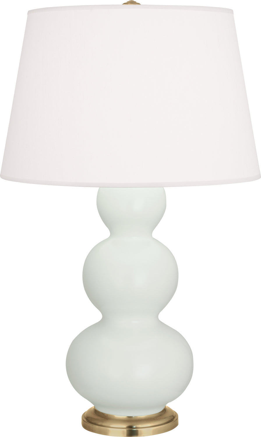 Robert Abbey - MCL40 - One Light Table Lamp - Triple Gourd - Matte Celadon Glazed Ceramic w/Antique Natural Brass