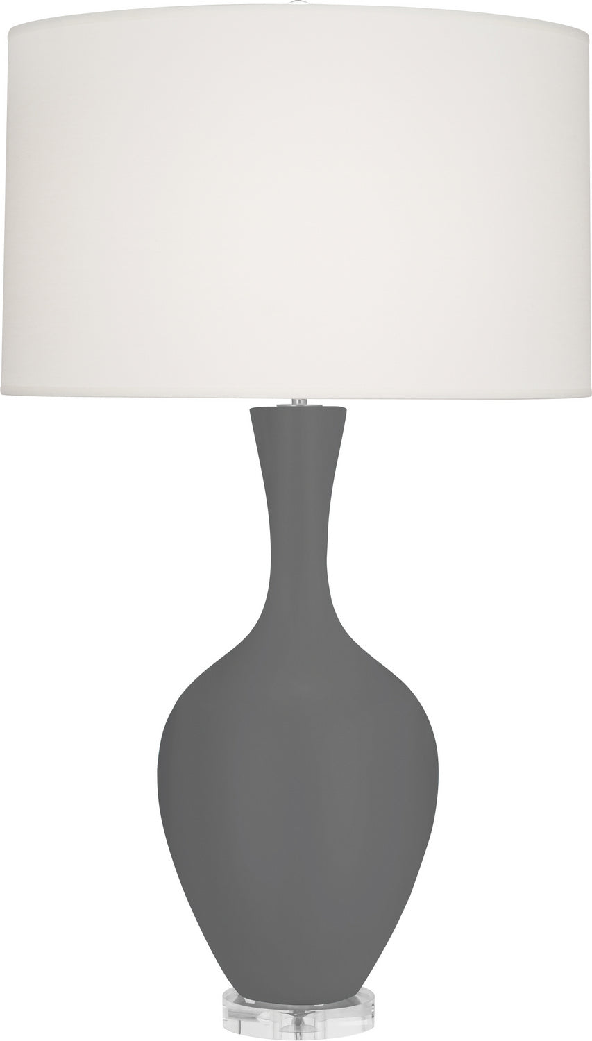 Robert Abbey - MCR80 - One Light Table Lamp - Audrey - Matte Ash Glazed Ceramic