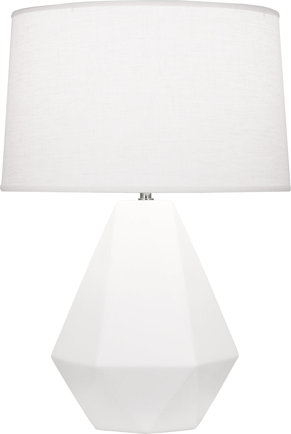 Robert Abbey - MLY97 - One Light Table Lamp - Delta - Matte Lily Glazed Ceramic w/Polished Nickel