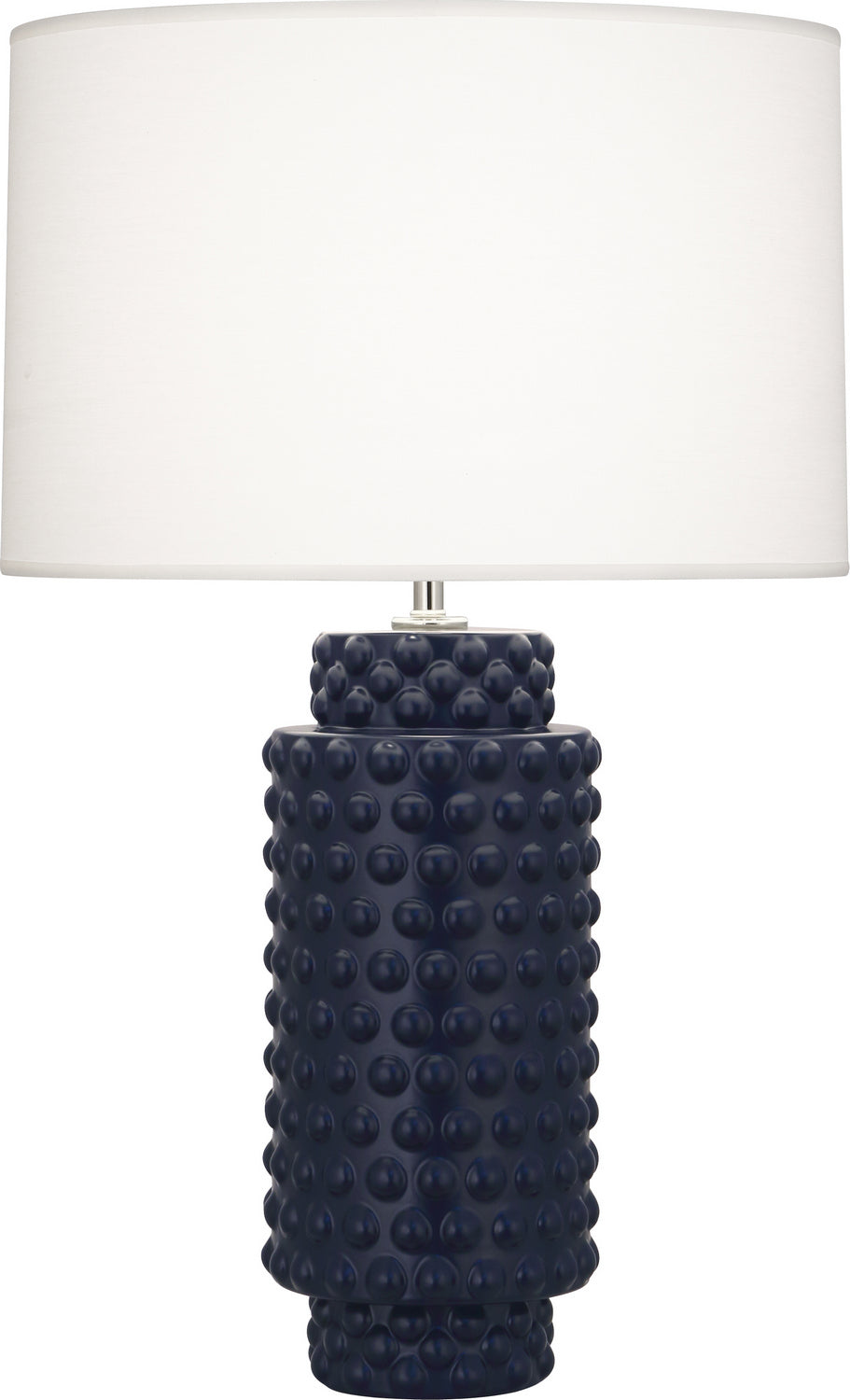 Robert Abbey - MMB08 - One Light Table Lamp - Dolly - Matte Midnight Blue Glazed Textured Ceramic