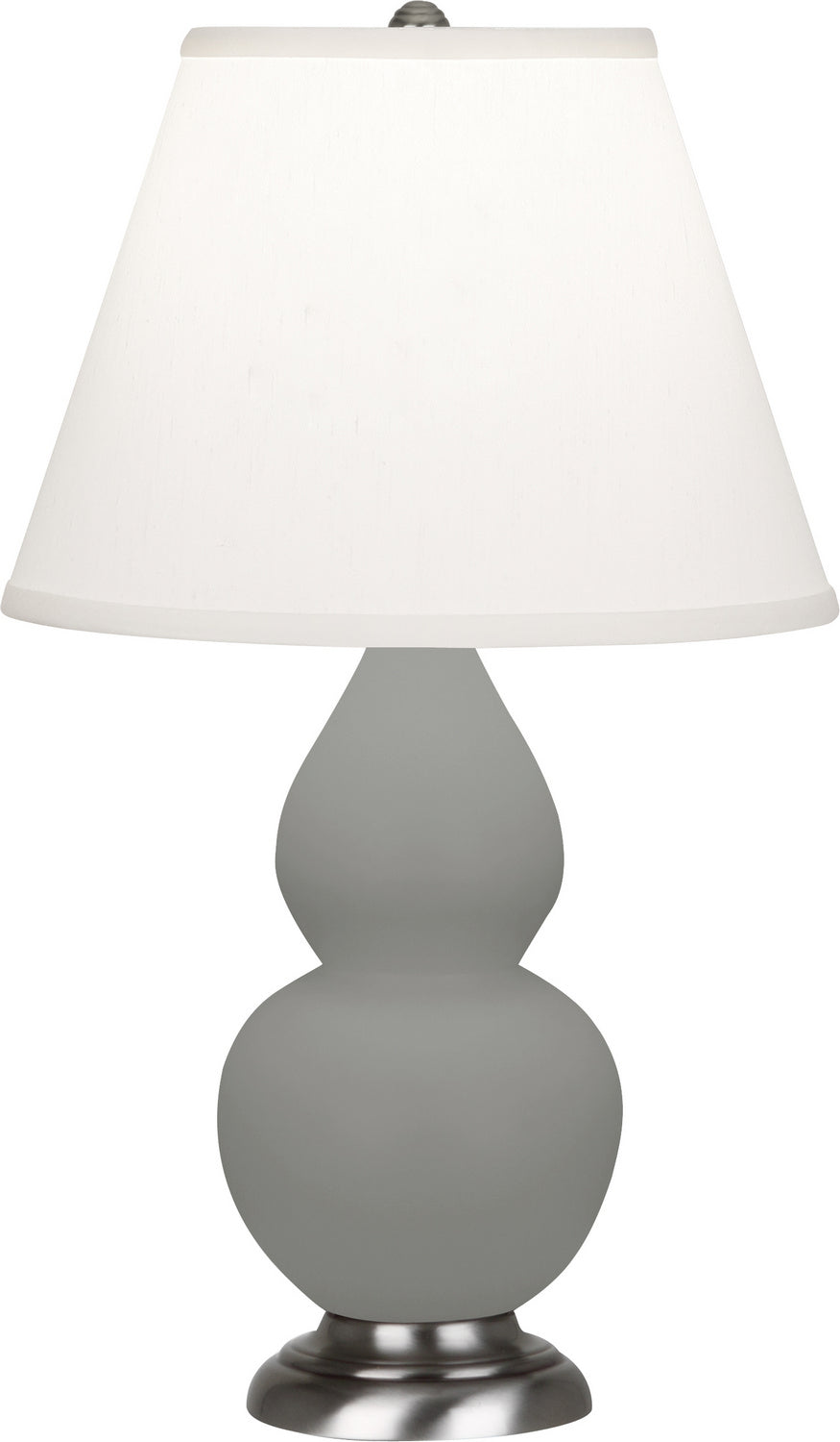 Robert Abbey - MST52 - One Light Accent Lamp - Small Double Gourd - Matte Smokey Taupe Glazed Ceramic w/Antique Silver