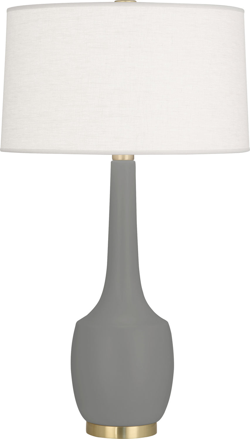 Robert Abbey - MST70 - One Light Table Lamp - Delilah - Matte Smokey Taupe Glazed Ceramic