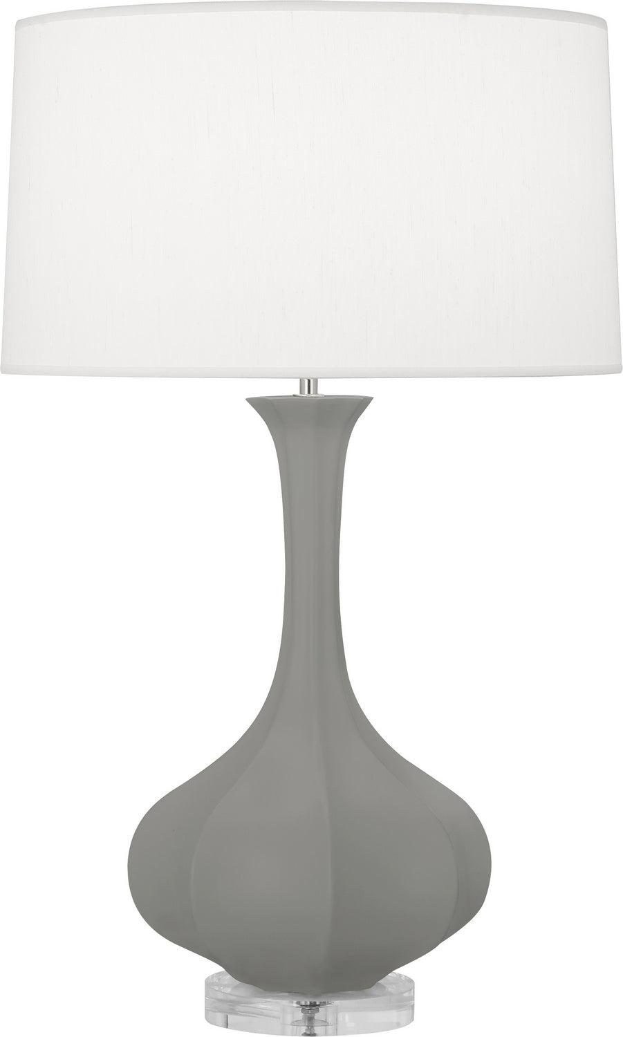 Robert Abbey - MST96 - One Light Table Lamp - Pike - MatteSmoky Taupe Glazed Ceramic w/Lucite Base