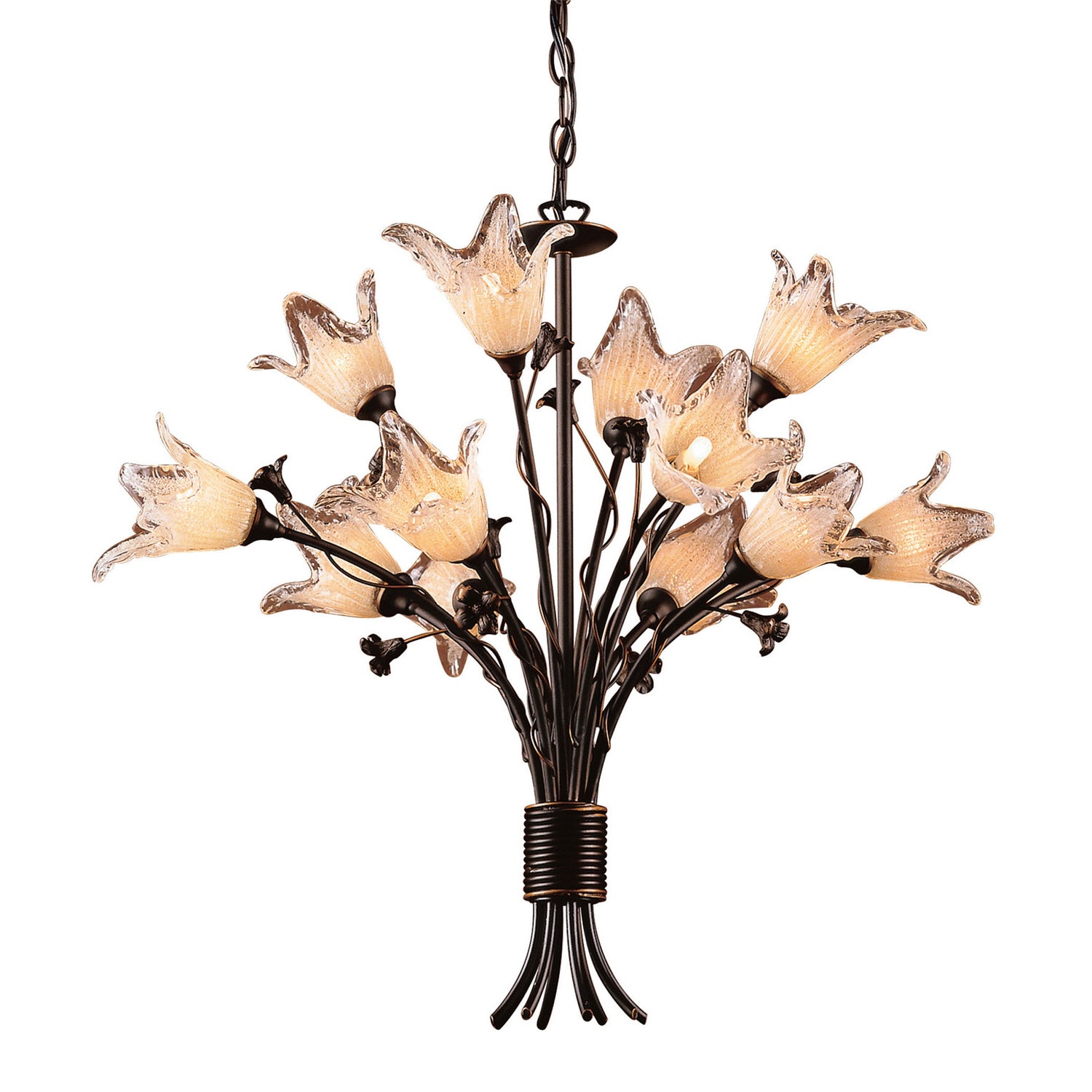 ELK Home - 7959/8+4 - LED Chandelier - Fioritura - Aged Bronze