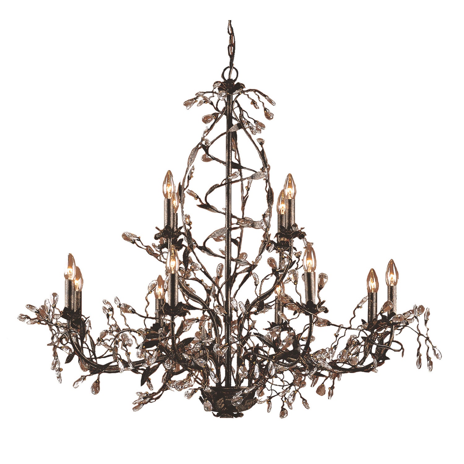 ELK Home - 8055/8+4 - 12 Light Chandelier - Circeo - Deep Rust