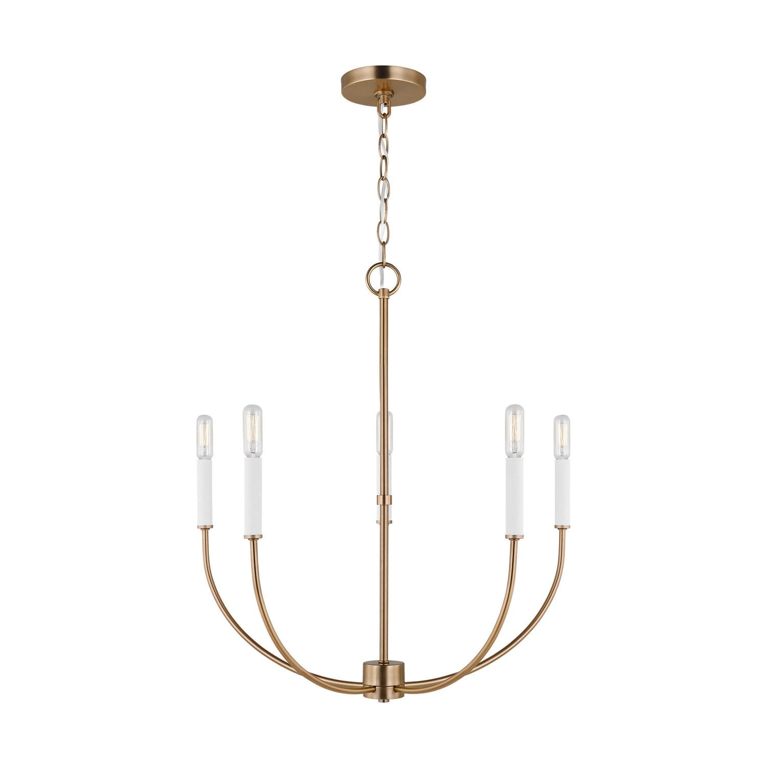 Visual Comfort Studio - 3167105-848 - Five Light Chandelier - Greenwich - Satin Brass