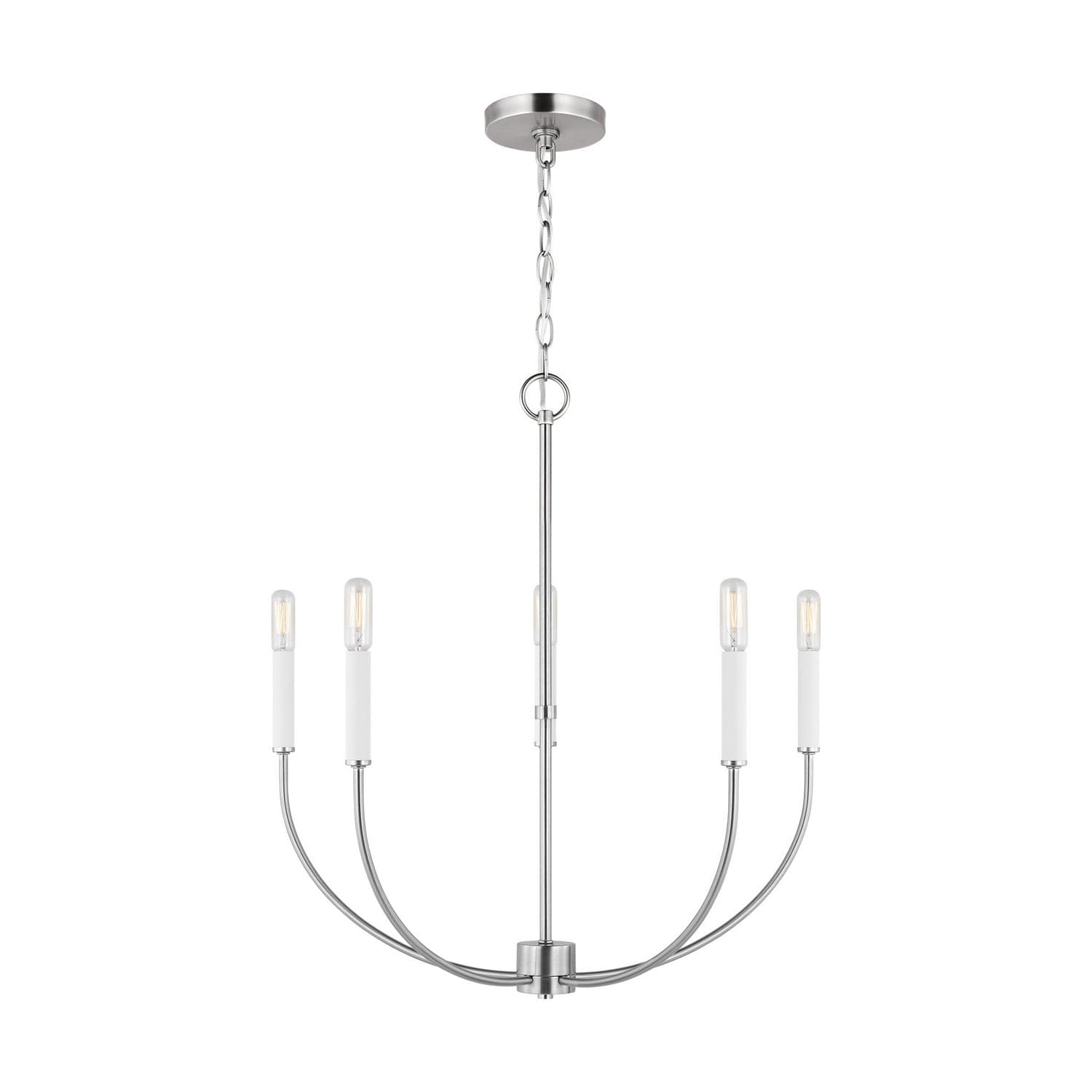 Visual Comfort Studio - 3167105-962 - Five Light Chandelier - Greenwich - Brushed Nickel