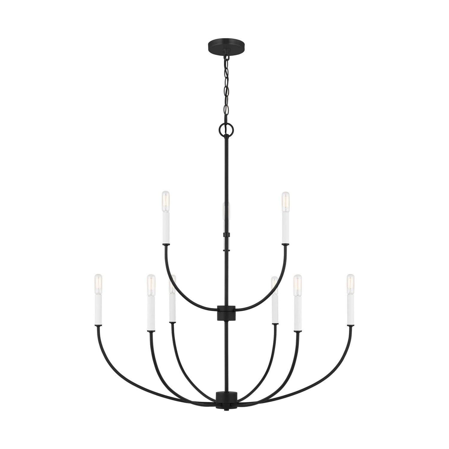 Visual Comfort Studio - 3167109-112 - Nine Light Chandelier - Greenwich - Midnight Black