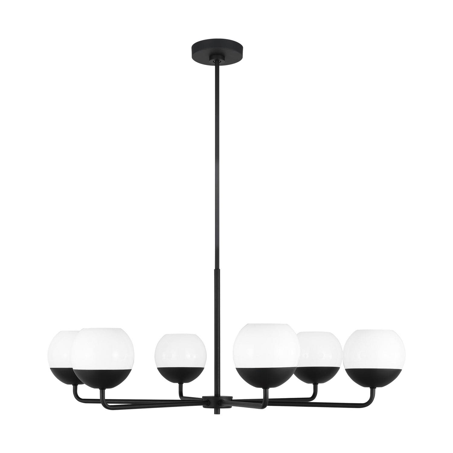 Visual Comfort Studio - 3168106-112 - Six Light Chandelier - Alvin - Midnight Black