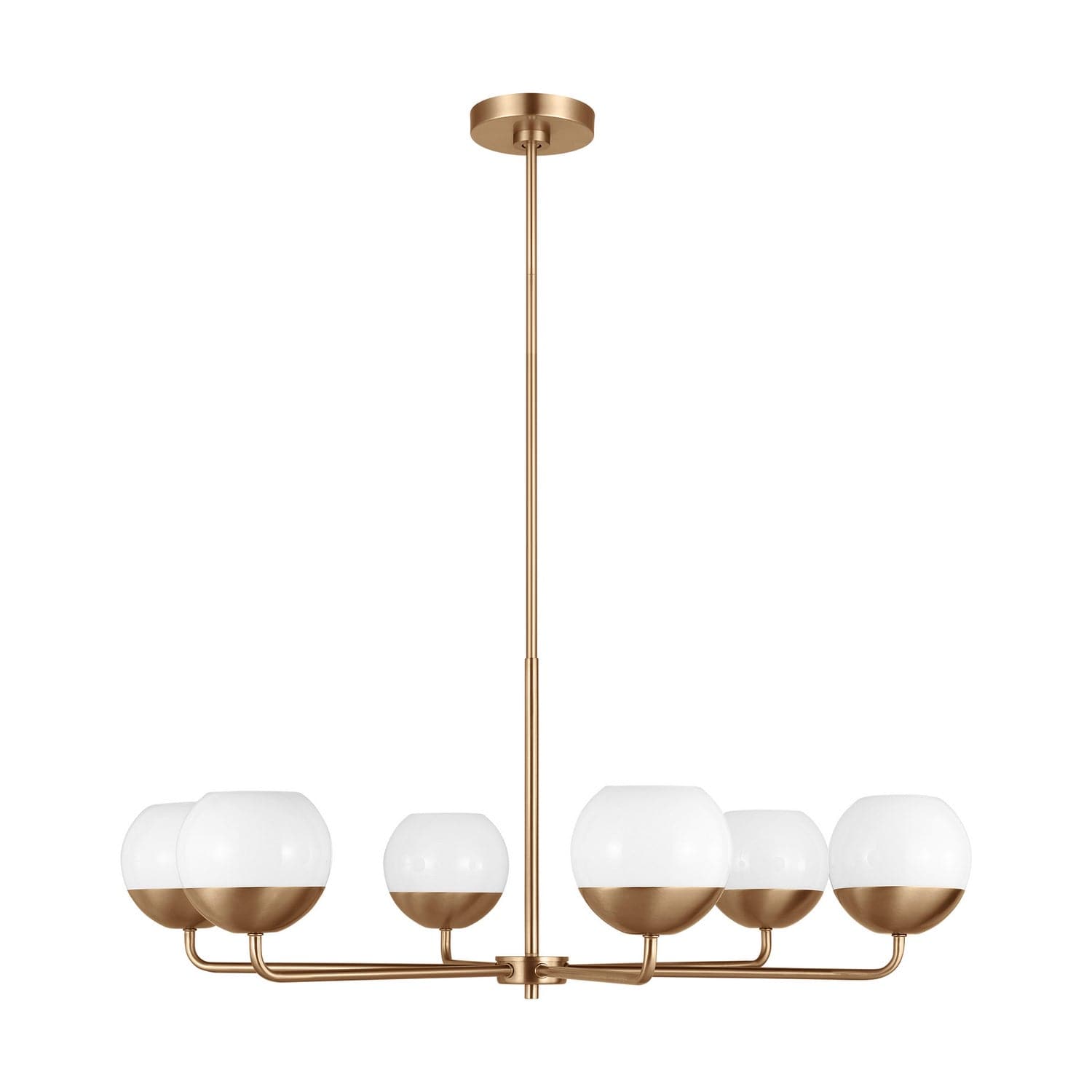 Visual Comfort Studio - 3168106-848 - Six Light Chandelier - Alvin - Satin Brass