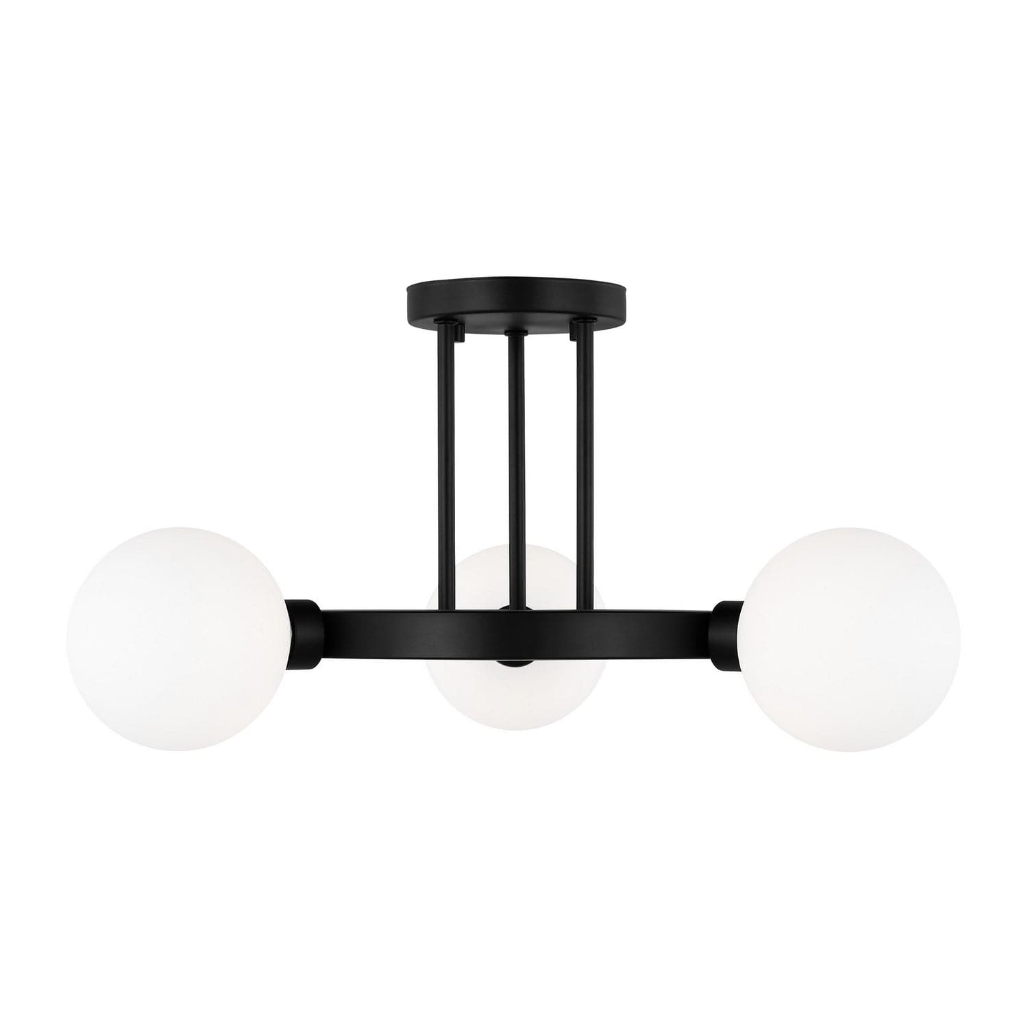 Visual Comfort Studio - 7761603-112 - Three Light Semi-Flush Mount - Clybourn - Midnight Black