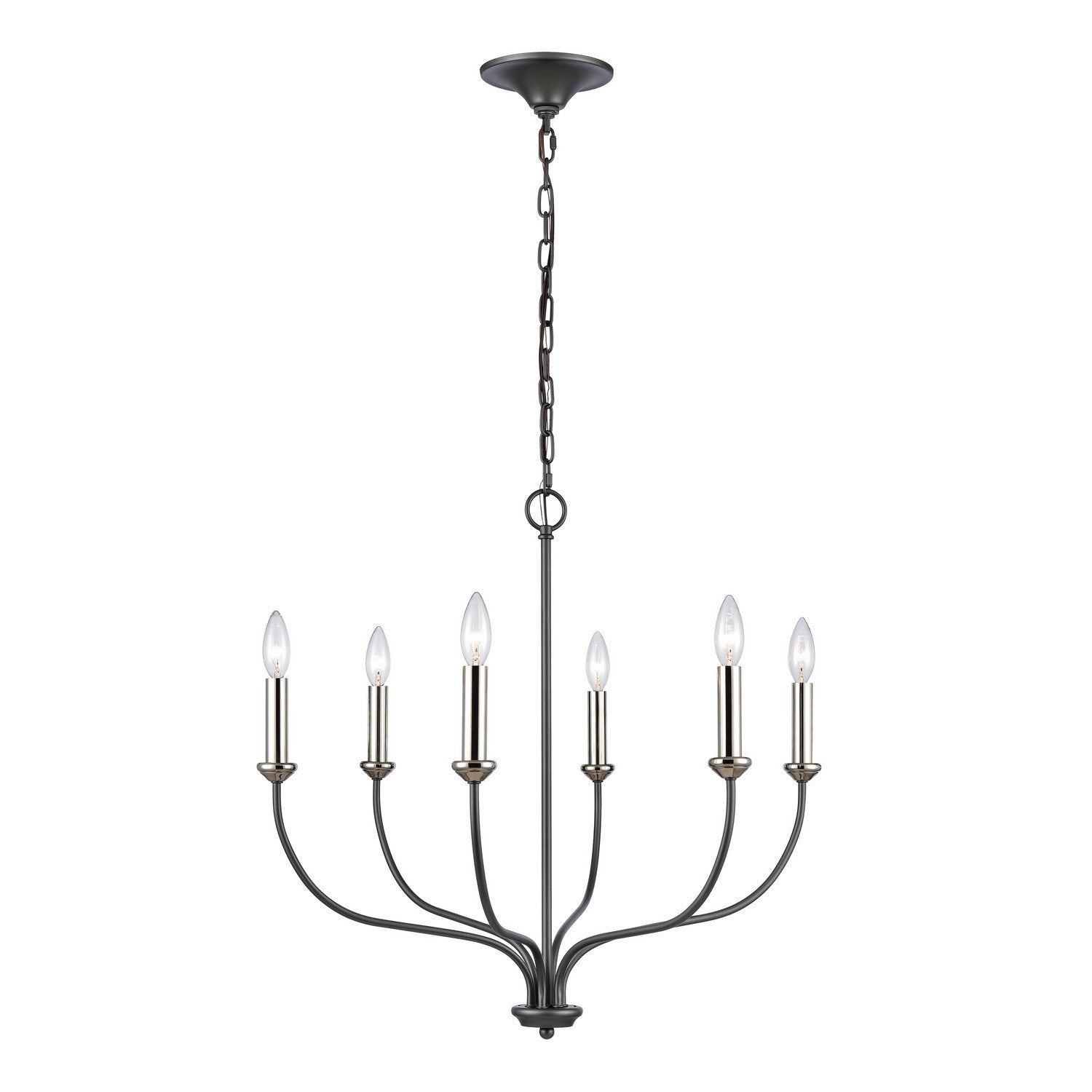 ELK Home - 63096/6 - Six Light Chandelier - Madeline - Dark Gray