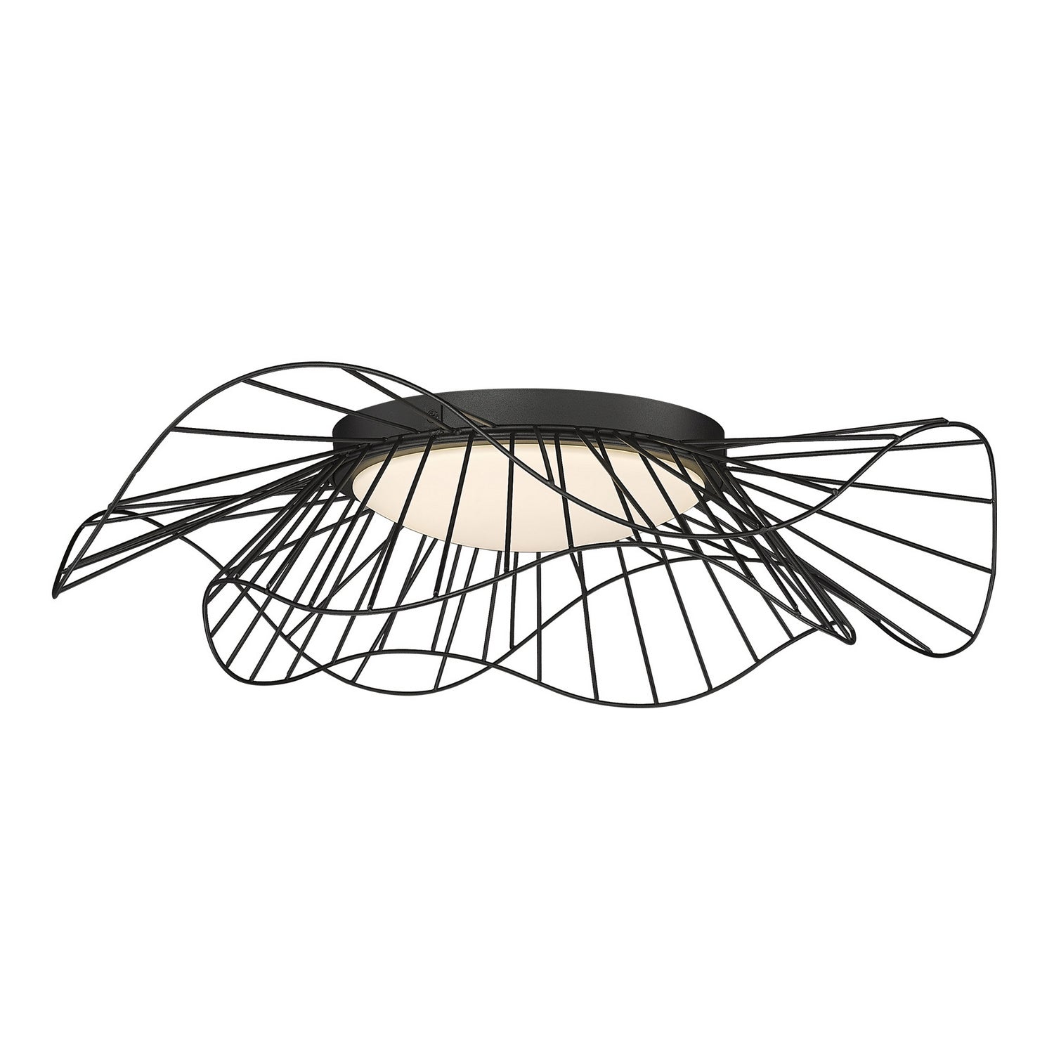 Golden - 9136-FM24 NB-OP - LED Flush Mount - Elena - Natural Black